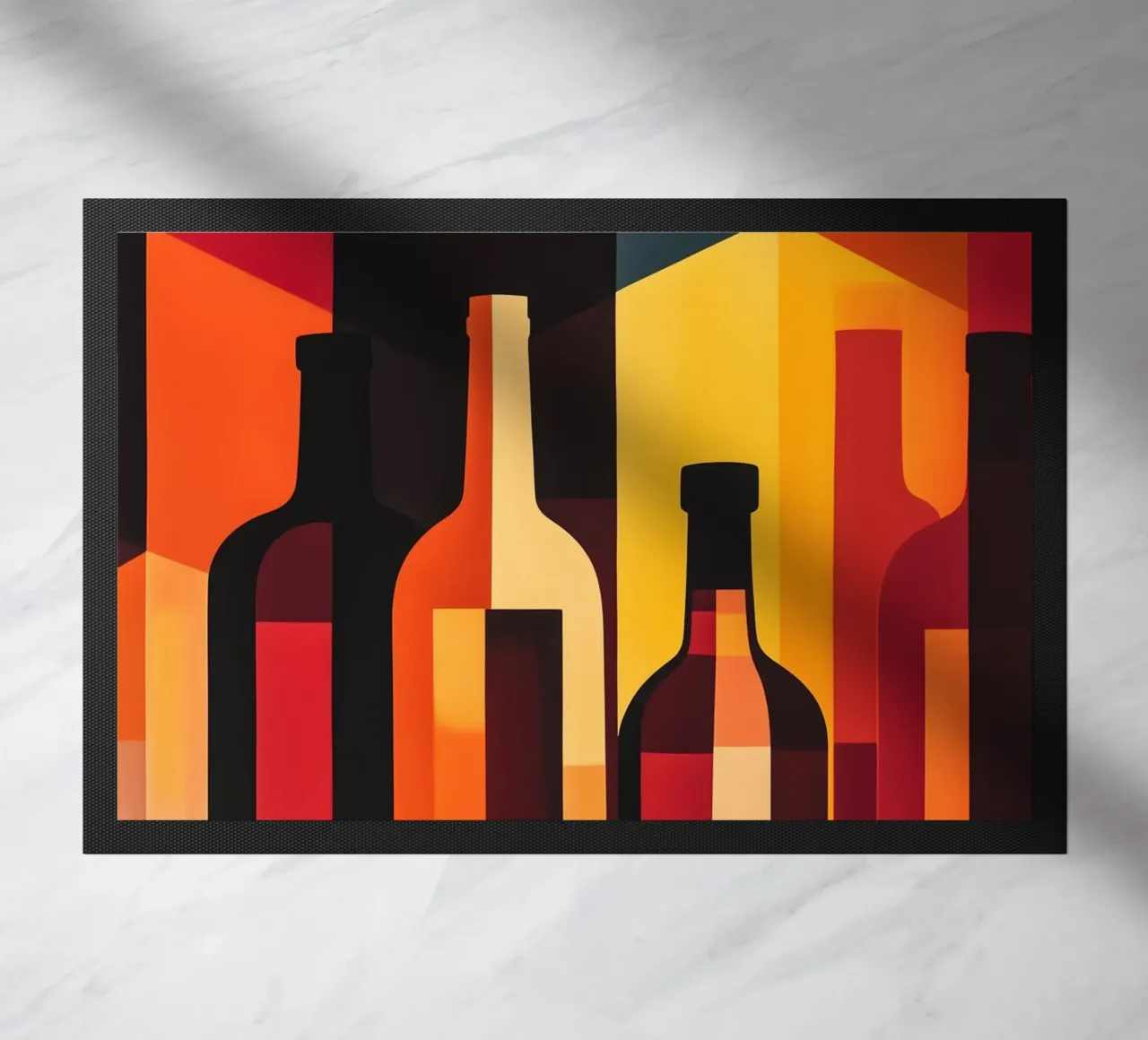 Bottiglie colorate in luce d'ombra zerbino da pixelbull - medieval art and more