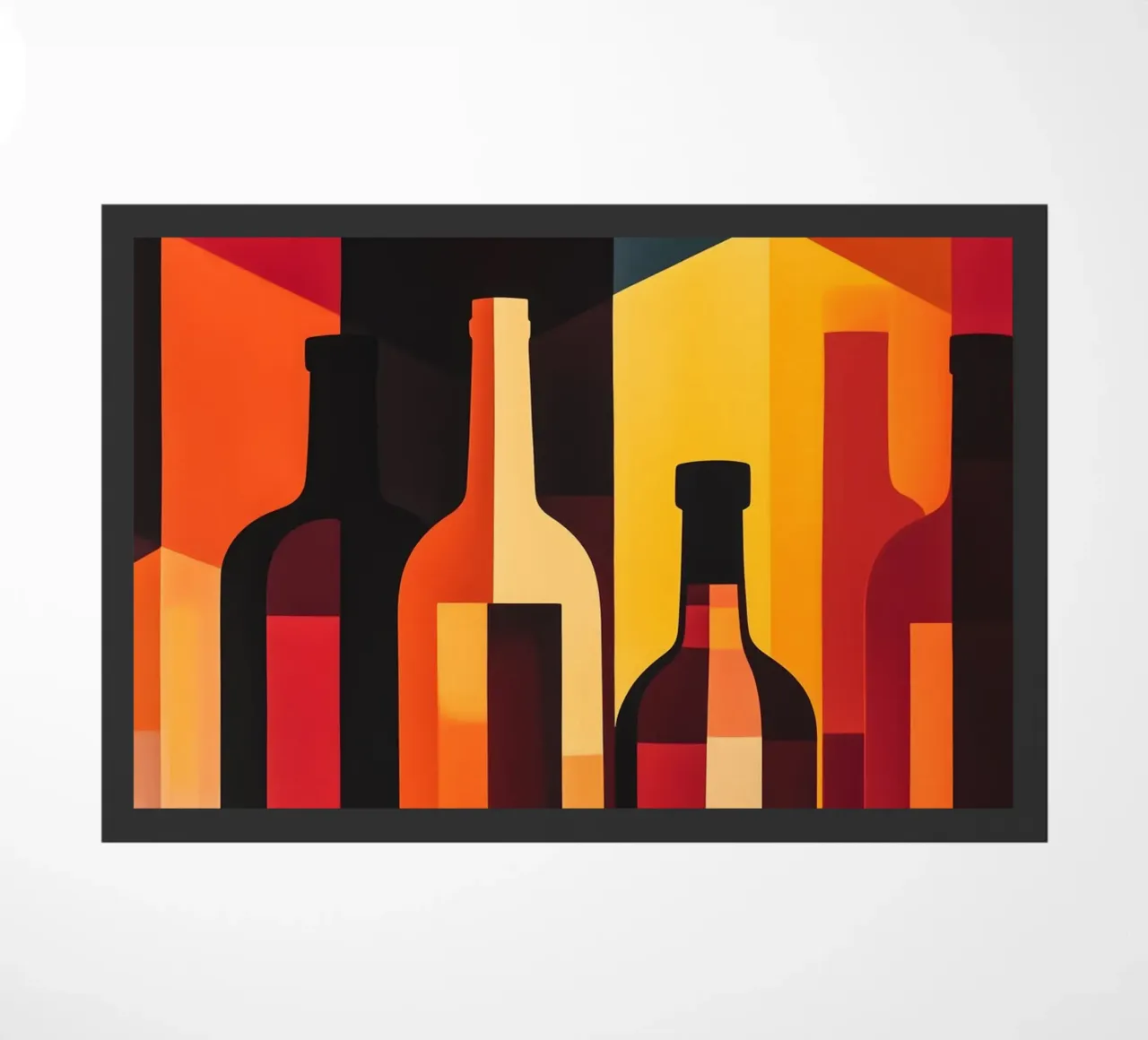 Bottiglie colorate in luce d'ombra zerbino da pixelbull - medieval art and more