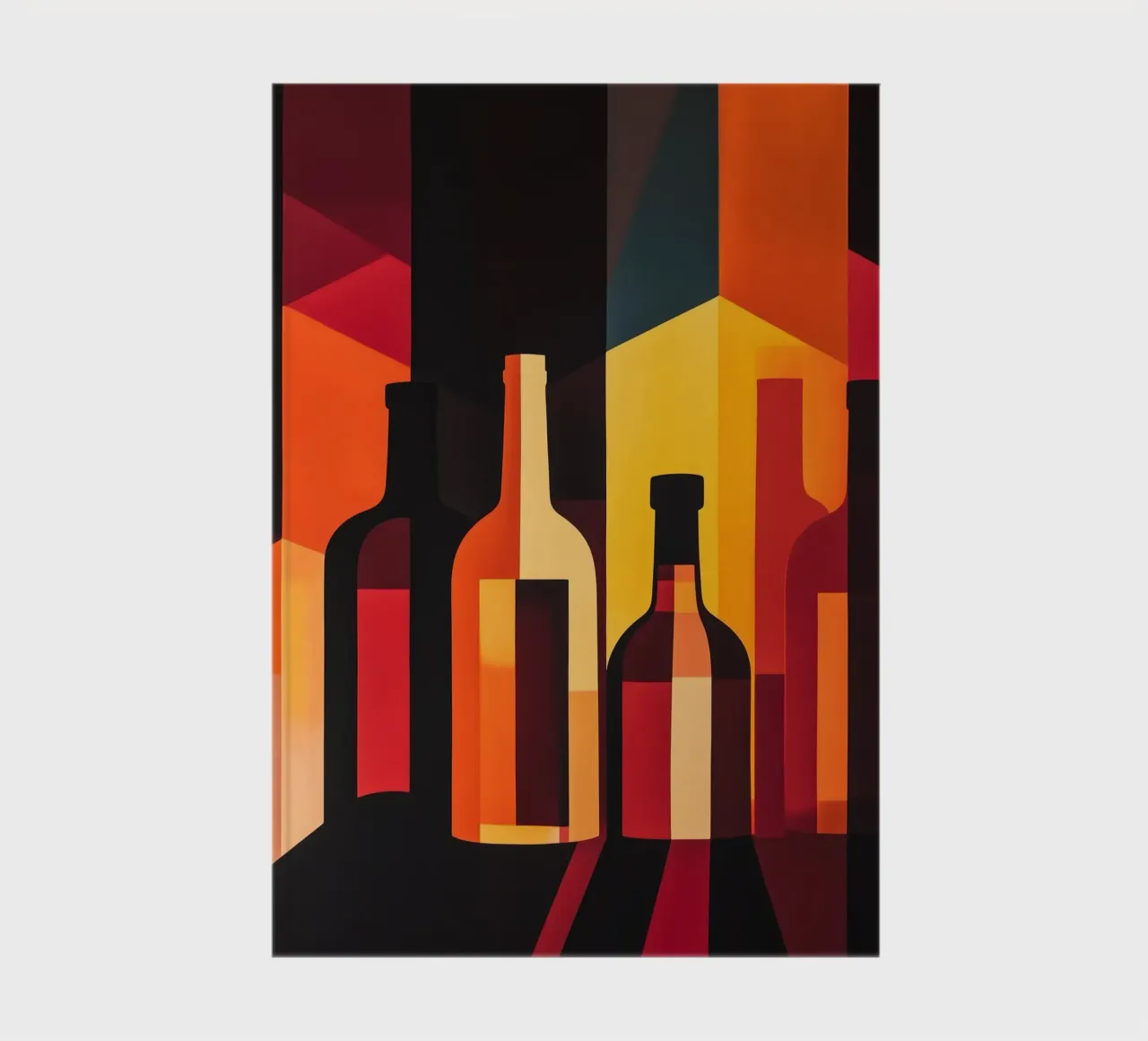 Coloured bottles in shadow light notebook by pixelbull - medieval art and more