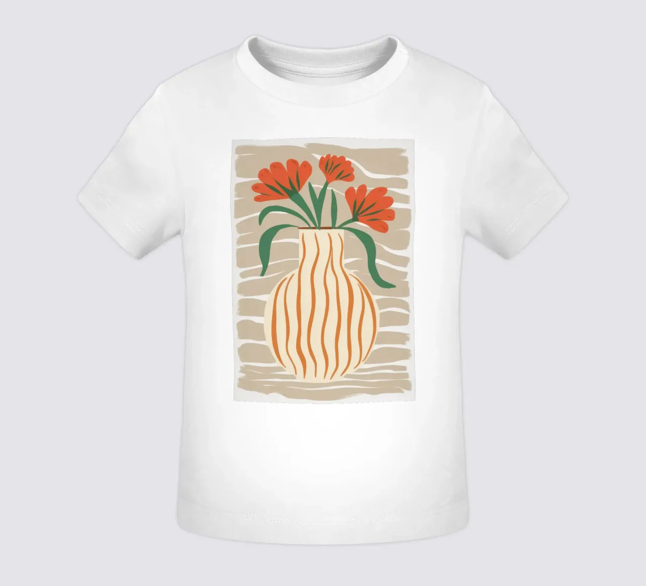 Tangerine Stripe Still Life baby t-shirt by Reds Jays
