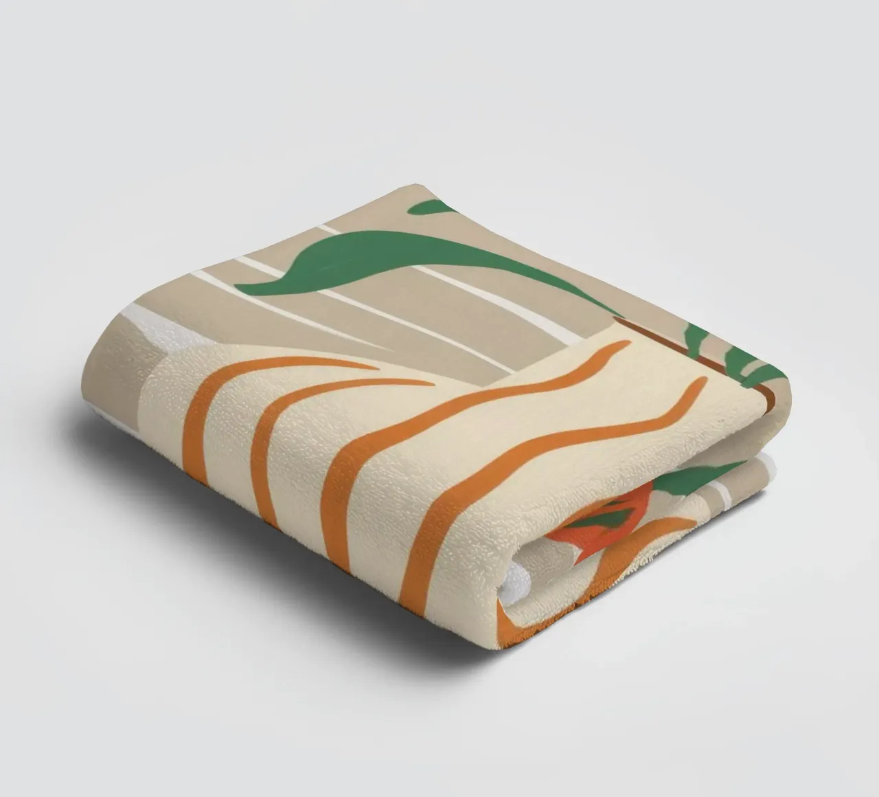 Tangerine Stripe Still Life towel by Reds Jays