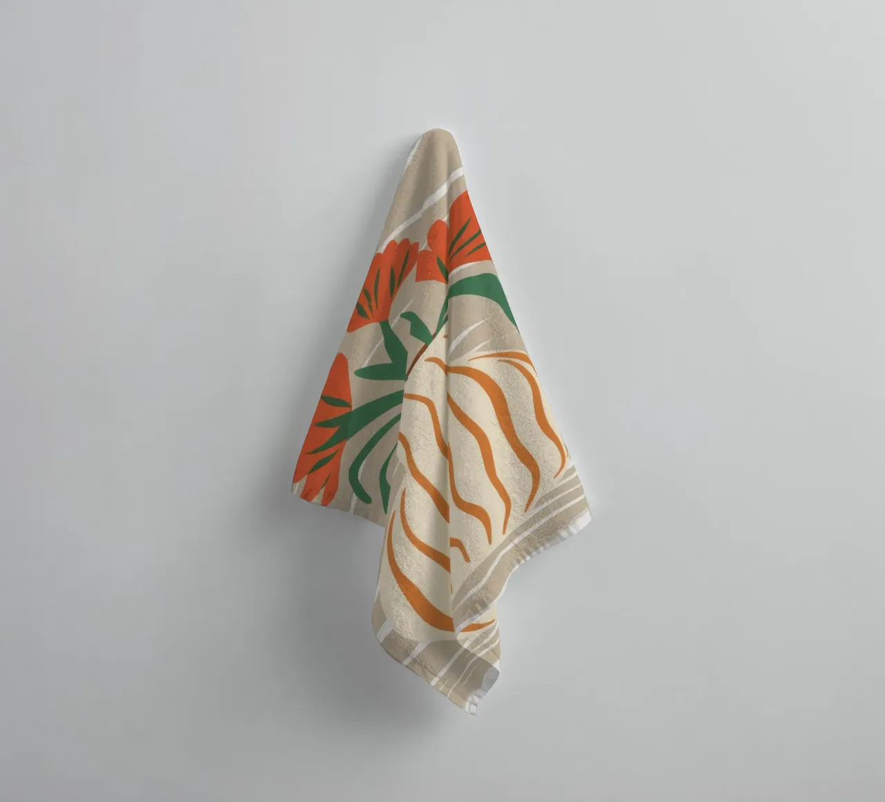 Tangerine Stripe Still Life towel by Reds Jays
