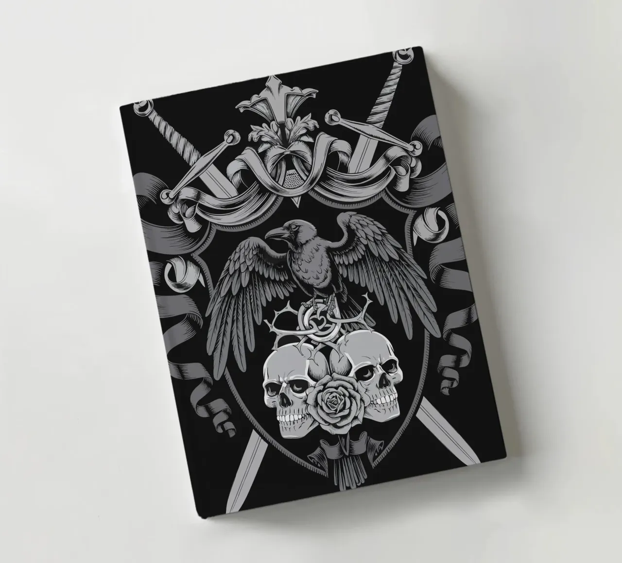 Stemma con corvo e teschi diario da pixelbull - medieval art and more