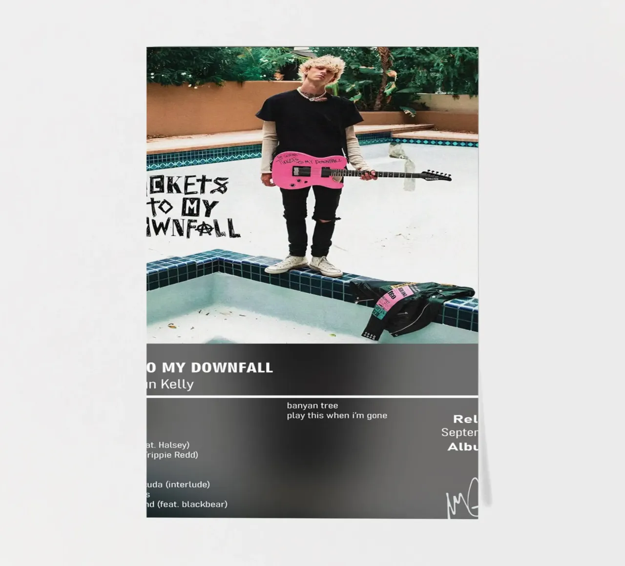 Tickets to My Downfall (2020) by Machine Gun Kelly foglio adesivo da DGUnder