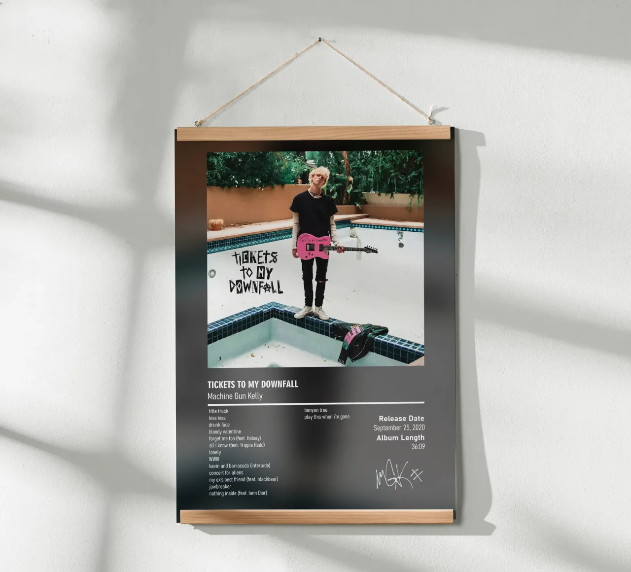 Tickets to My Downfall (2020) by Machine Gun Kelly carta hahnemühle da DGUnder