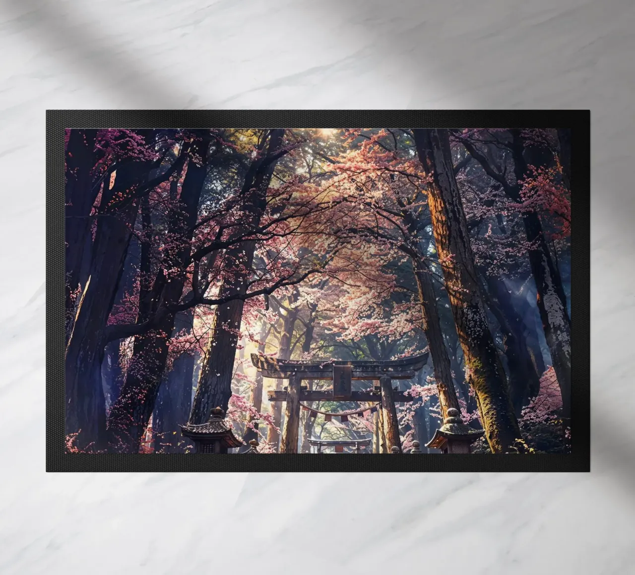 Sacred Sakura Shrine Path zerbino da Pixaverse