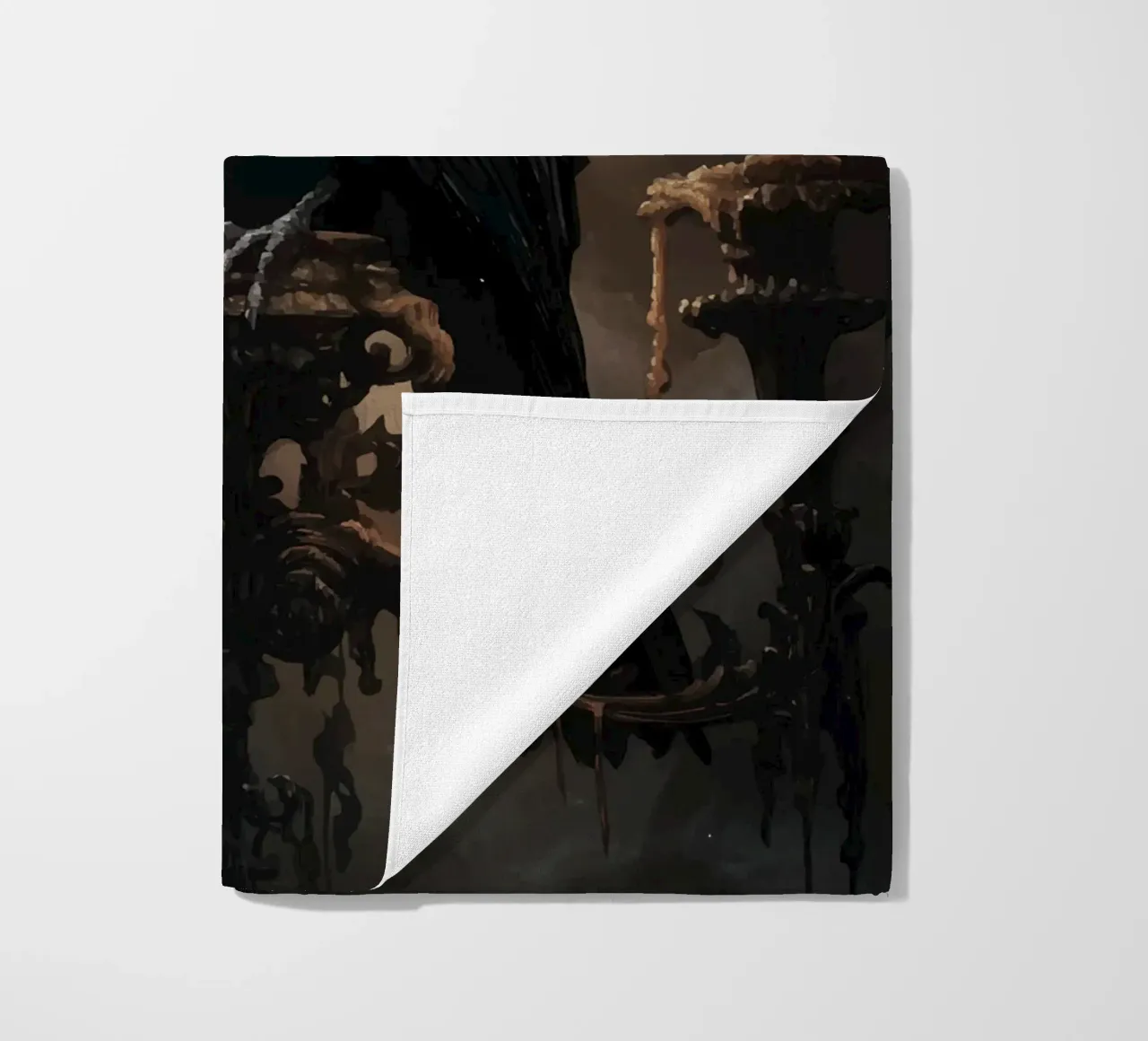 Corvo con occhi lucenti e rose telo mare da pixelbull - medieval art and more