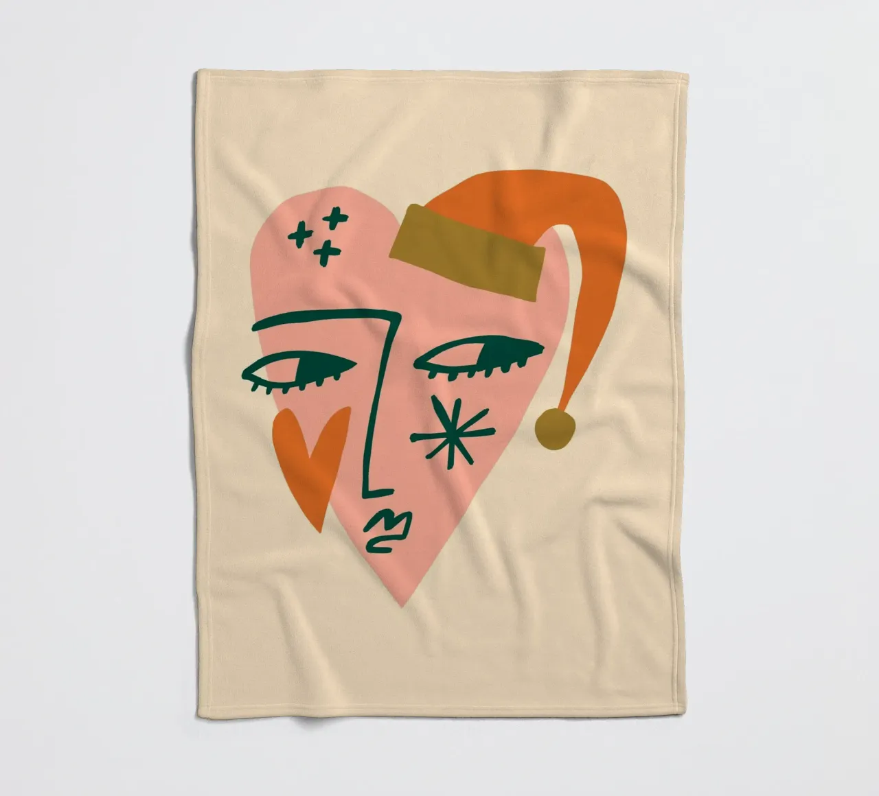 Happy Christmas No 18 coperta in pile da treechild