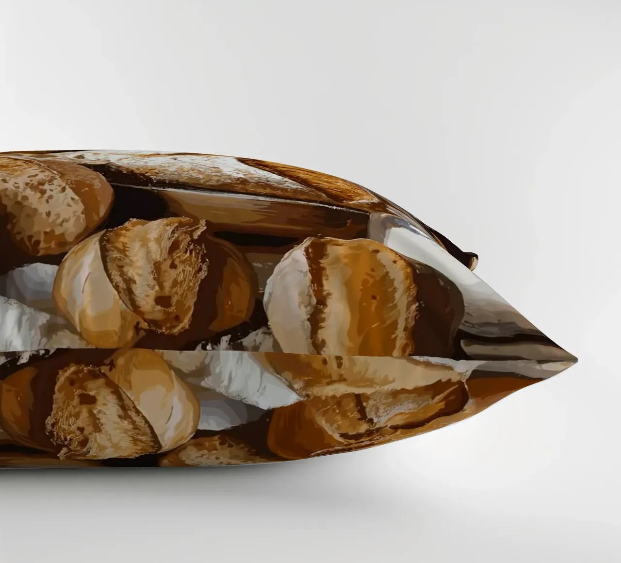 Natura morta rustica con pane e cereali cuscino da pixelbull - medieval art and more