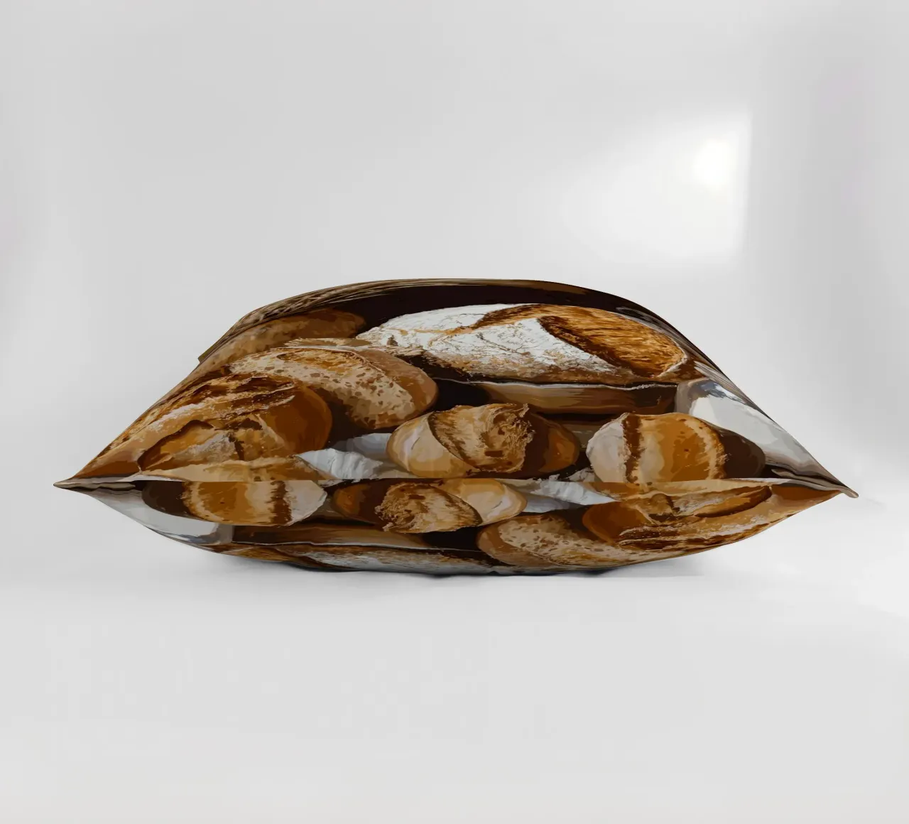 Natura morta rustica con pane e cereali cuscino da pixelbull - medieval art and more