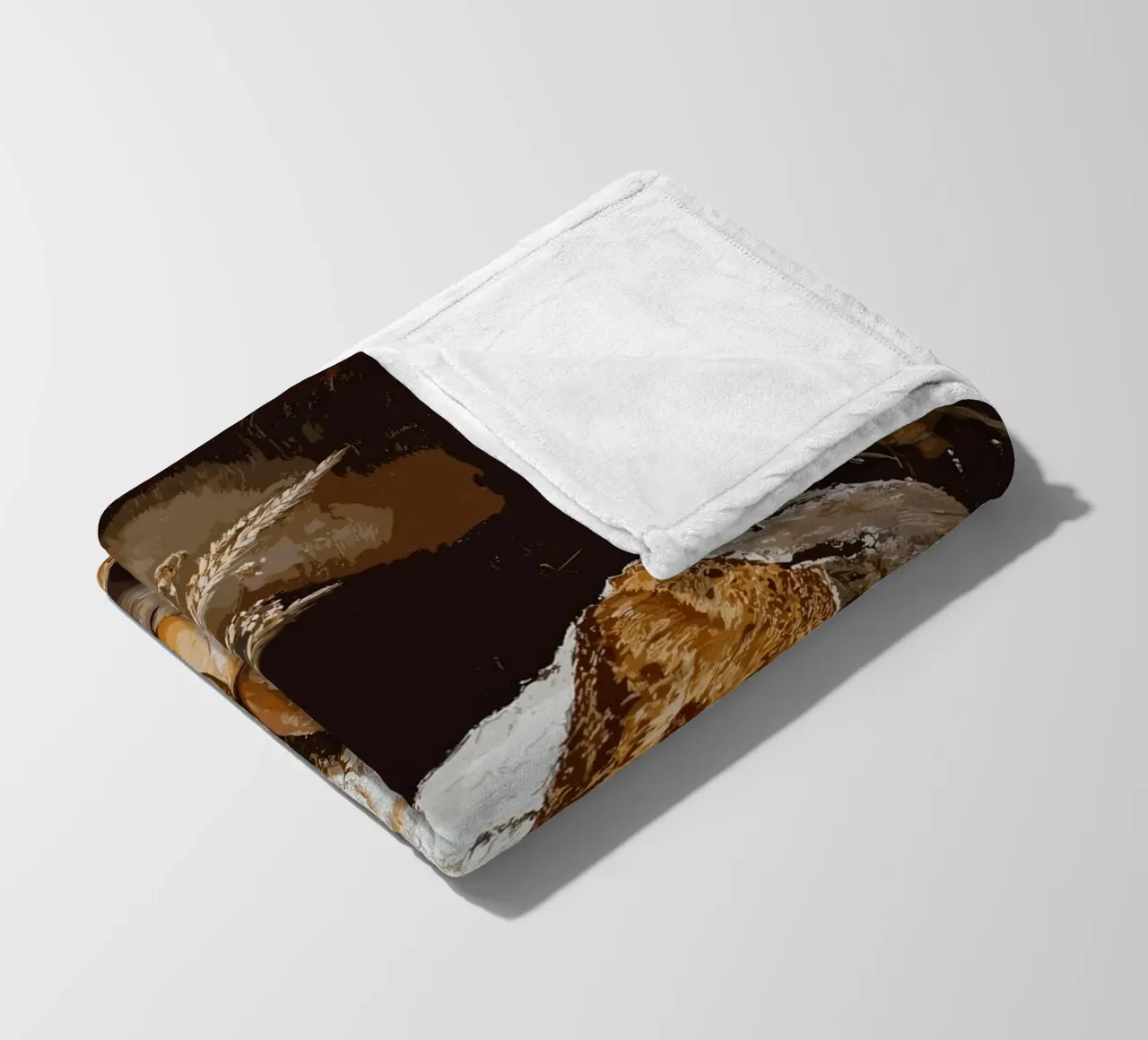 Rustic still life with bread and grain fleece blanket by pixelbull - medieval art and more