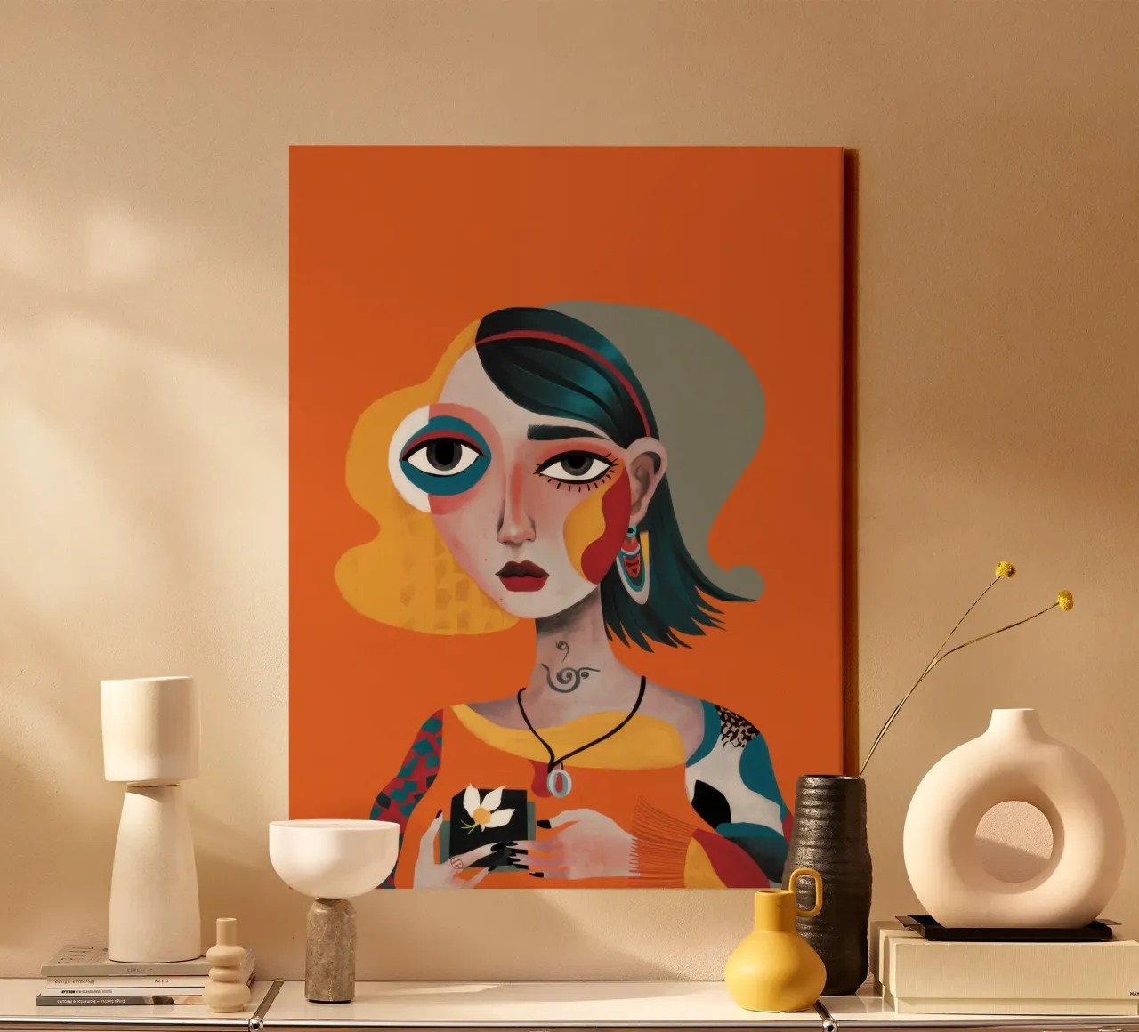 Visage Palm Obscura canvas by Reds Jays