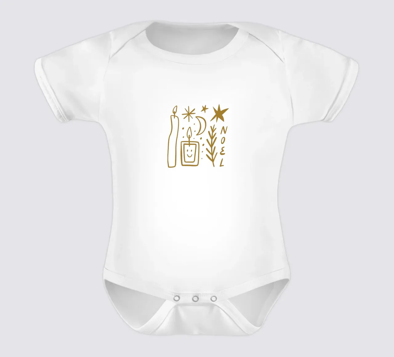 Happy Christmas No 20 (Without Background) body neonato maniche corte da treechild