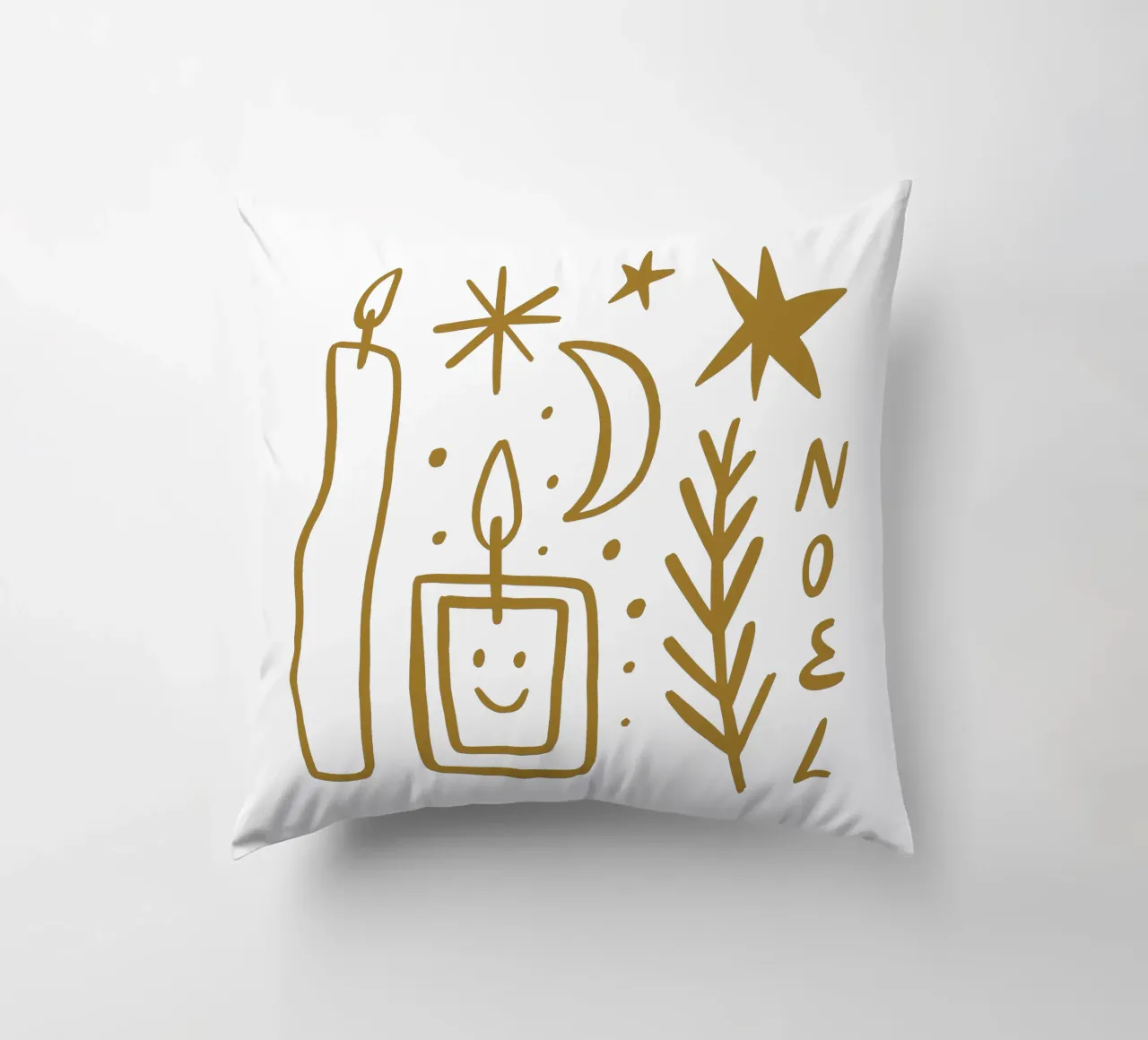 Happy Christmas No 20 (Without Background) cuscino da treechild