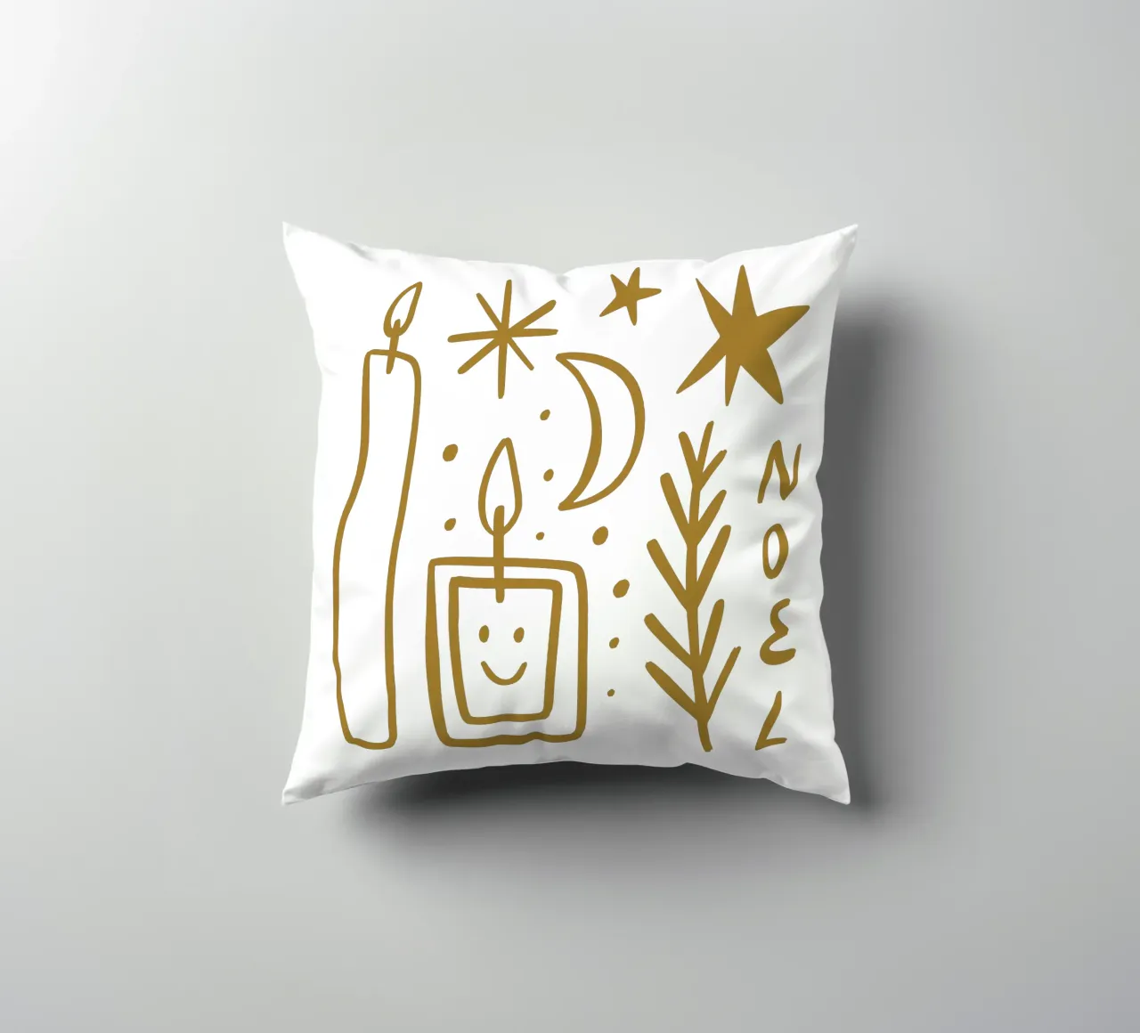 Happy Christmas No 20 (Without Background) cuscino da treechild