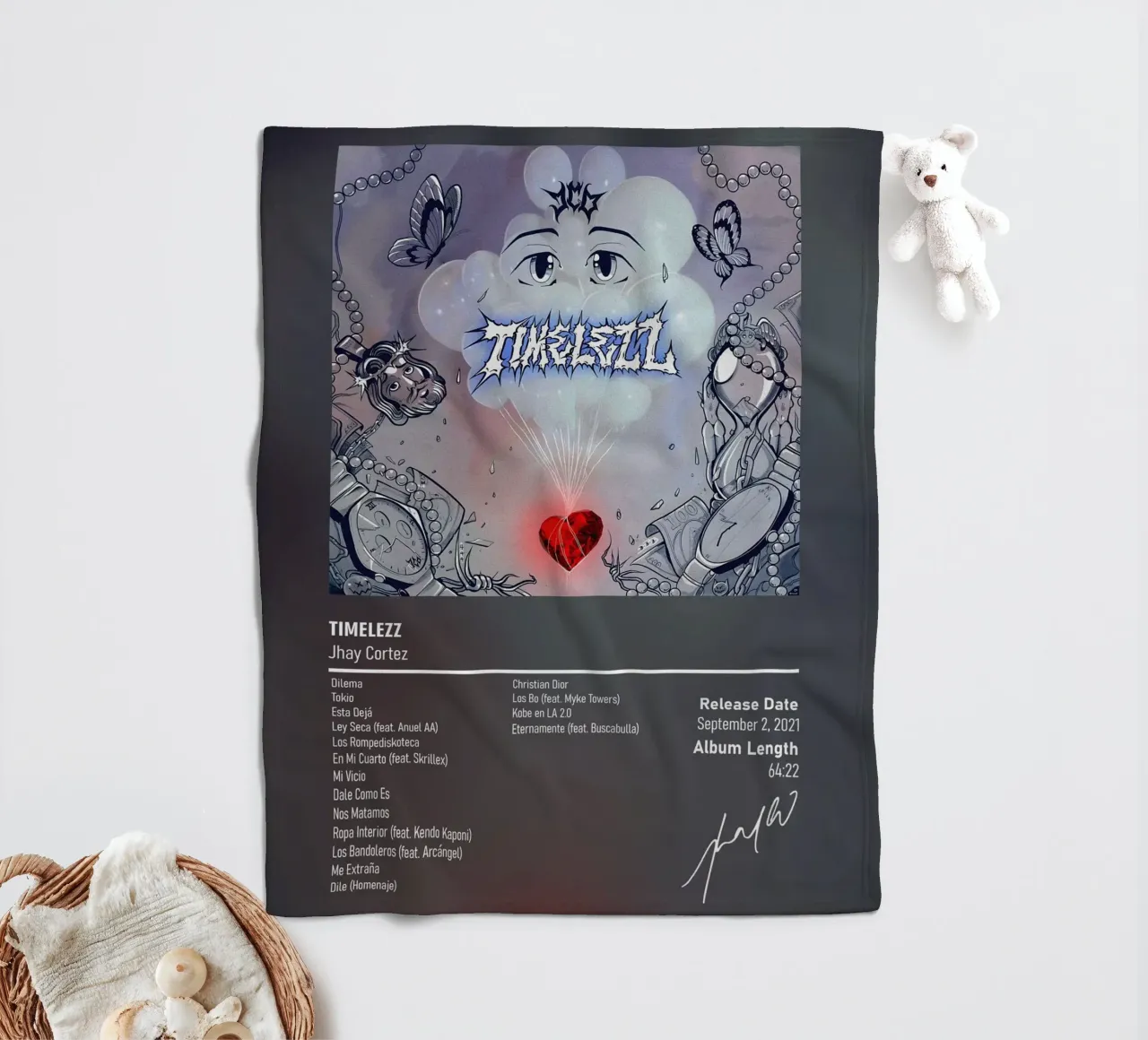 Timelezz (2021) by Jhay Cortez coperta in pile da DGUnder