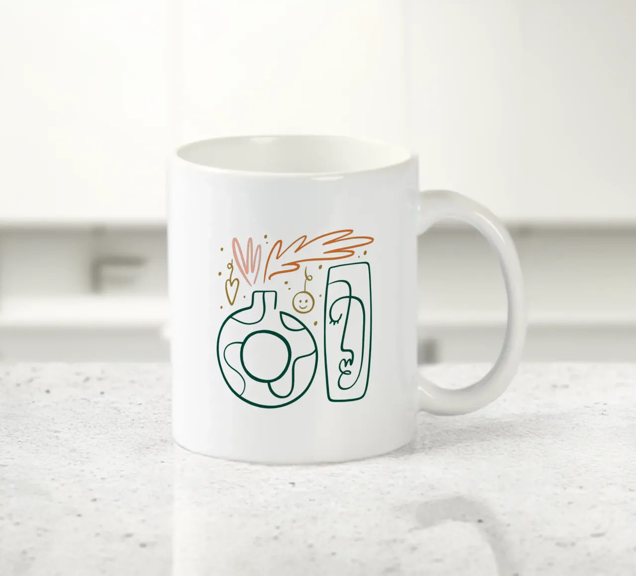Happy Christmas No 21 (Without Background) tazza in ceramica da treechild