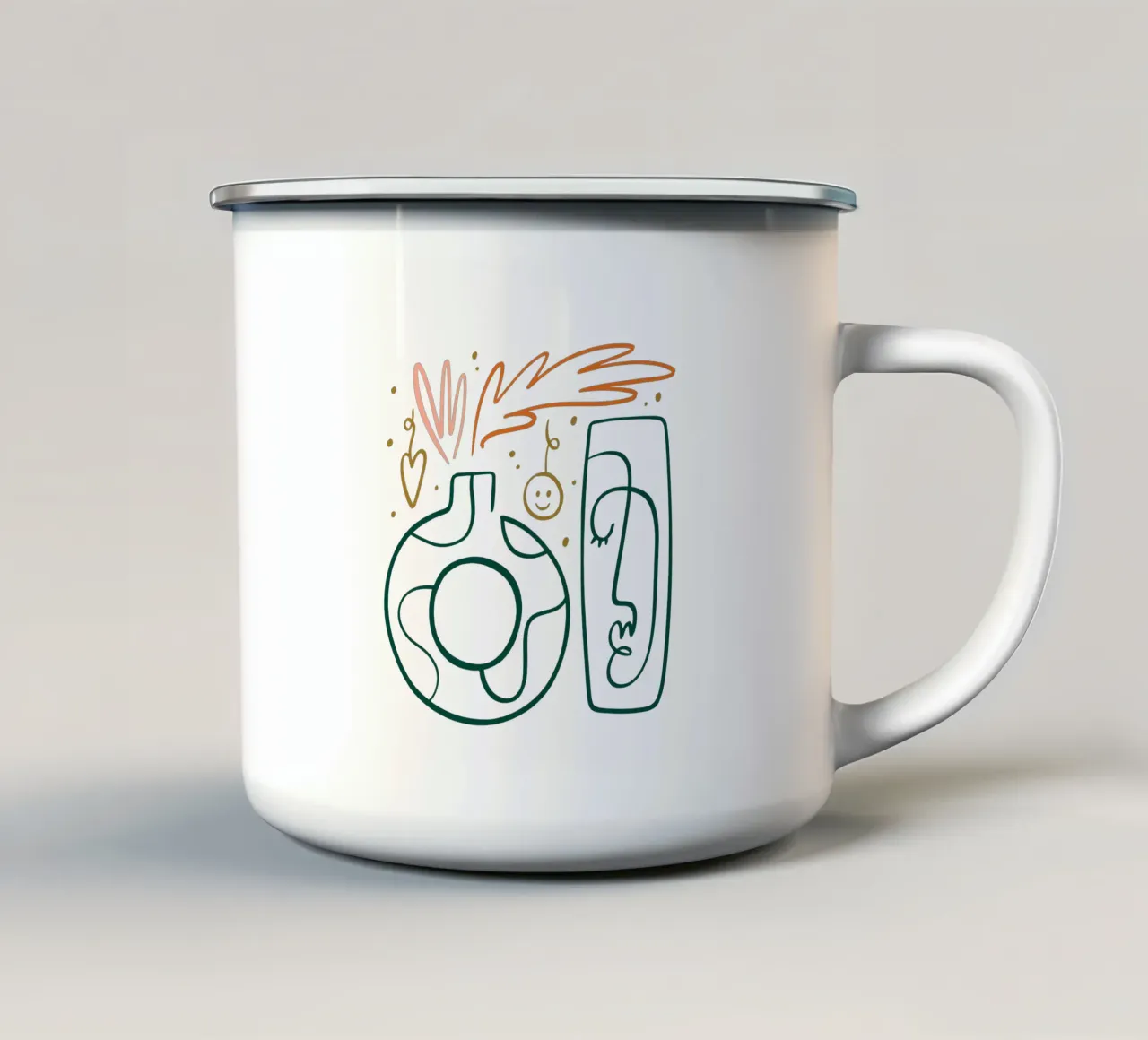 Happy Christmas No 21 (Without Background) tazza in smalto da treechild
