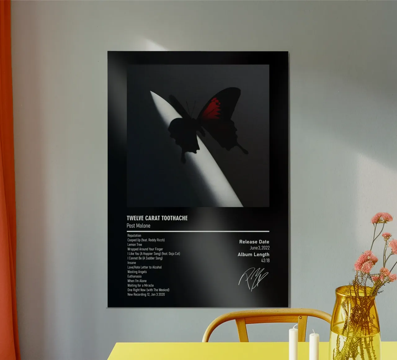 Twelve Carat Toothache Post Malone carta hahnemühle da DGUnder