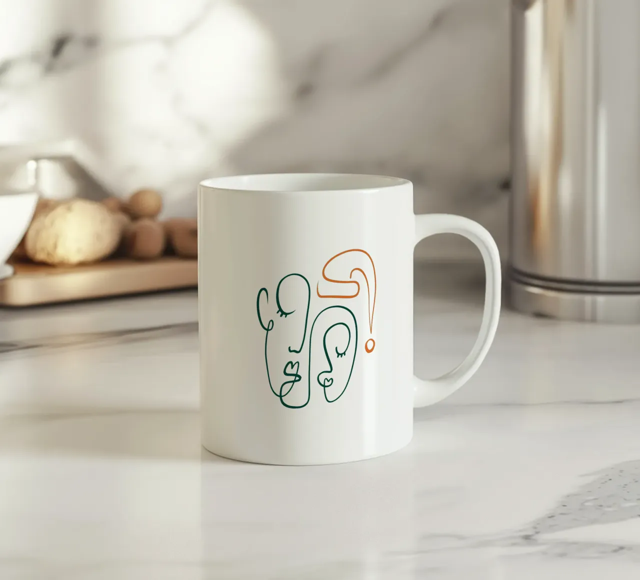 Happy Christmas No 23 (Without Background) tazza in ceramica da treechild