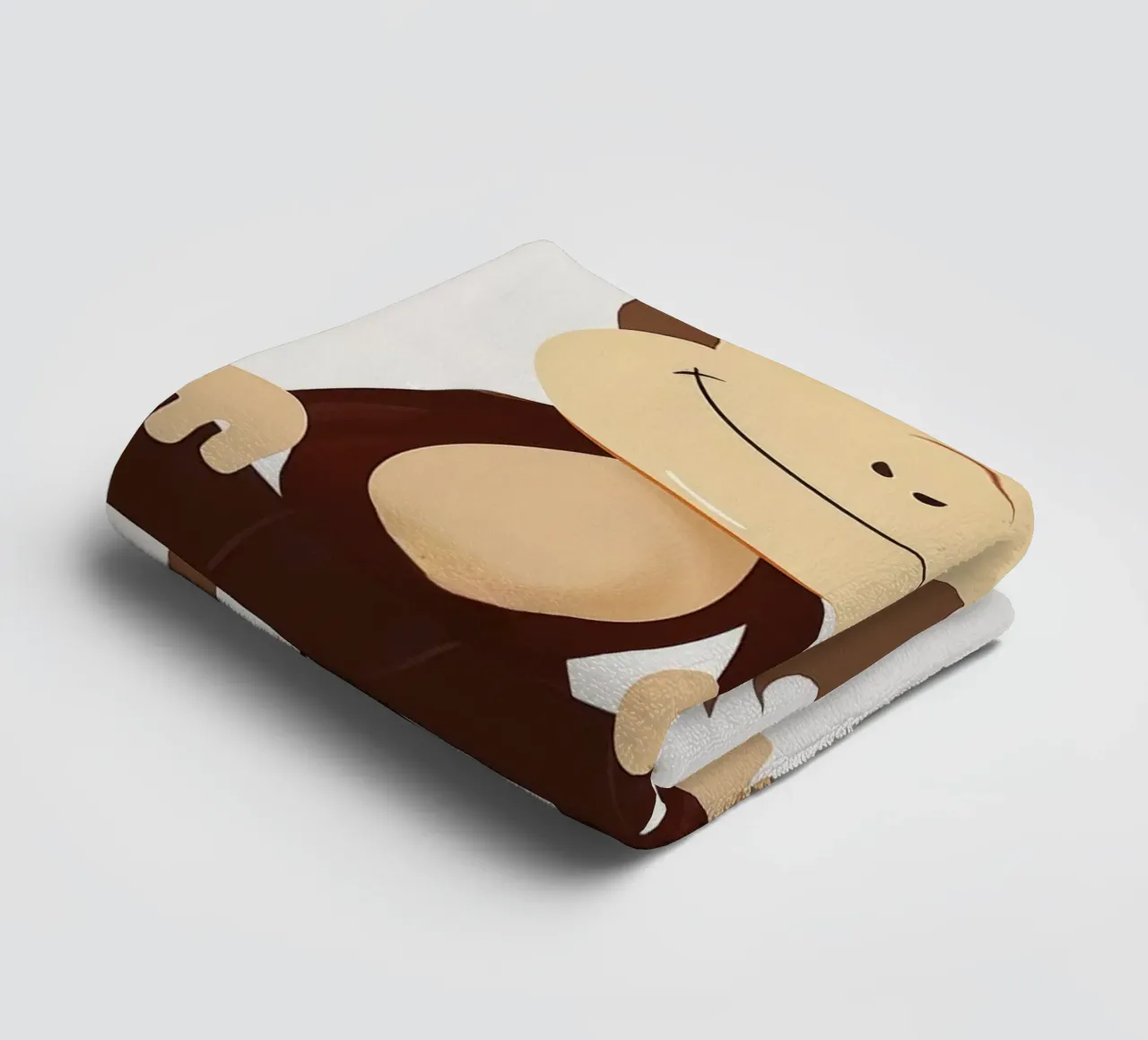 monkey sits on a tree branch surrounded by autumn leaves towel by DesignDoodle