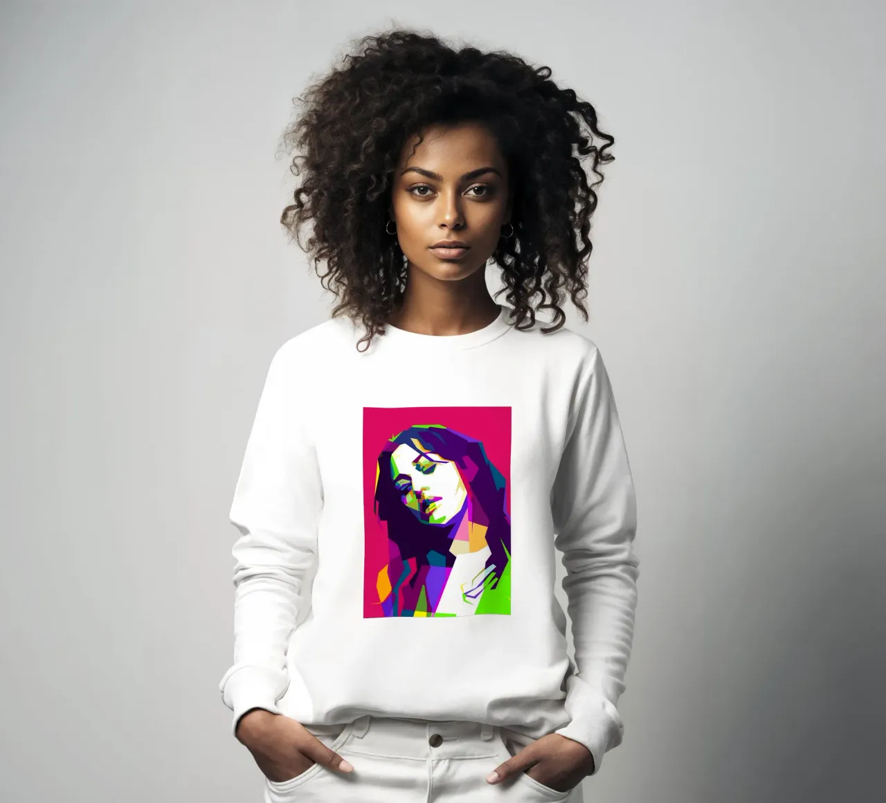 Monica Bellucci Actriz Modelos Arte WPAP sudadera de Artkreator