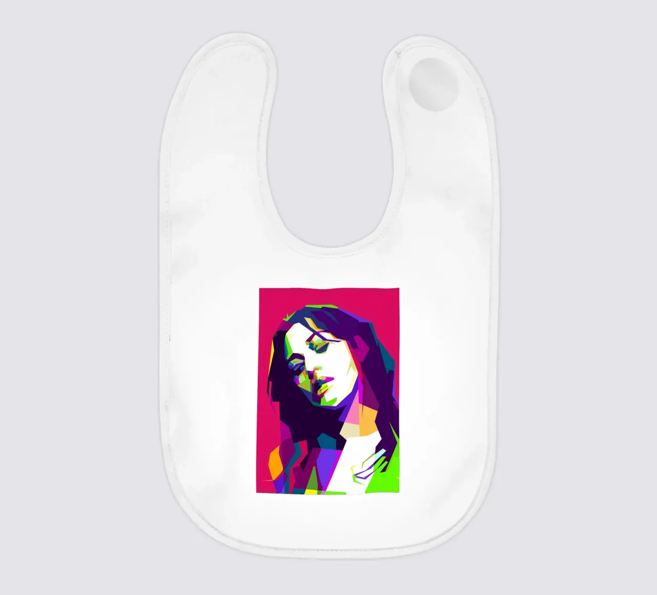 Monica Bellucci Actress Models Art WPAP baby bib by Artkreator