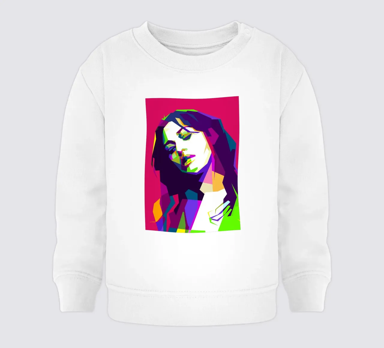 Monica Bellucci Actress Models Art WPAP baby sweatshirt by Artkreator