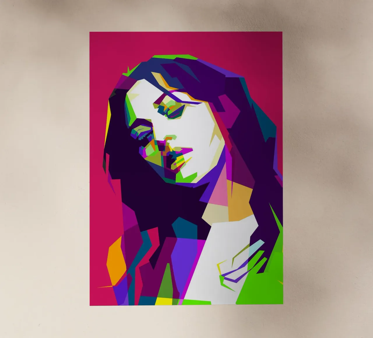 Monica Bellucci Attrice Modella Arte WPAP pellicola backlit da Artkreator