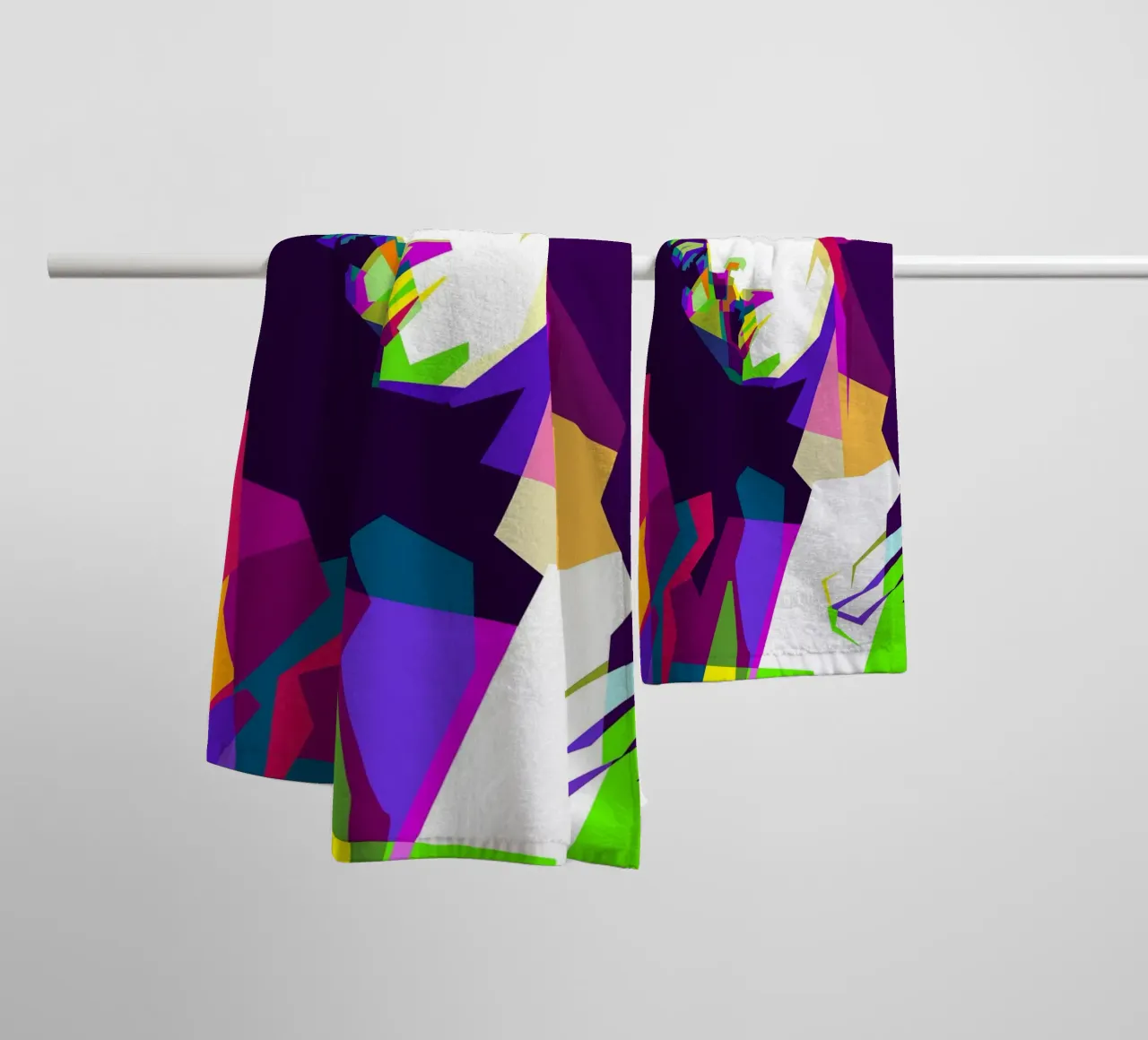 Monica Bellucci Actress Models Art WPAP towel by Artkreator