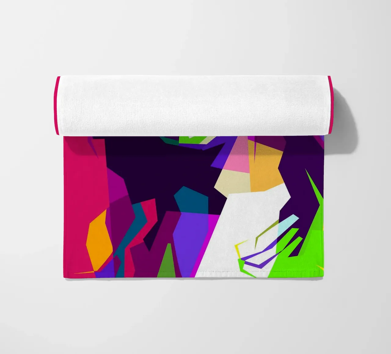 Monica Bellucci Actress Models Art WPAP beach towel by Artkreator