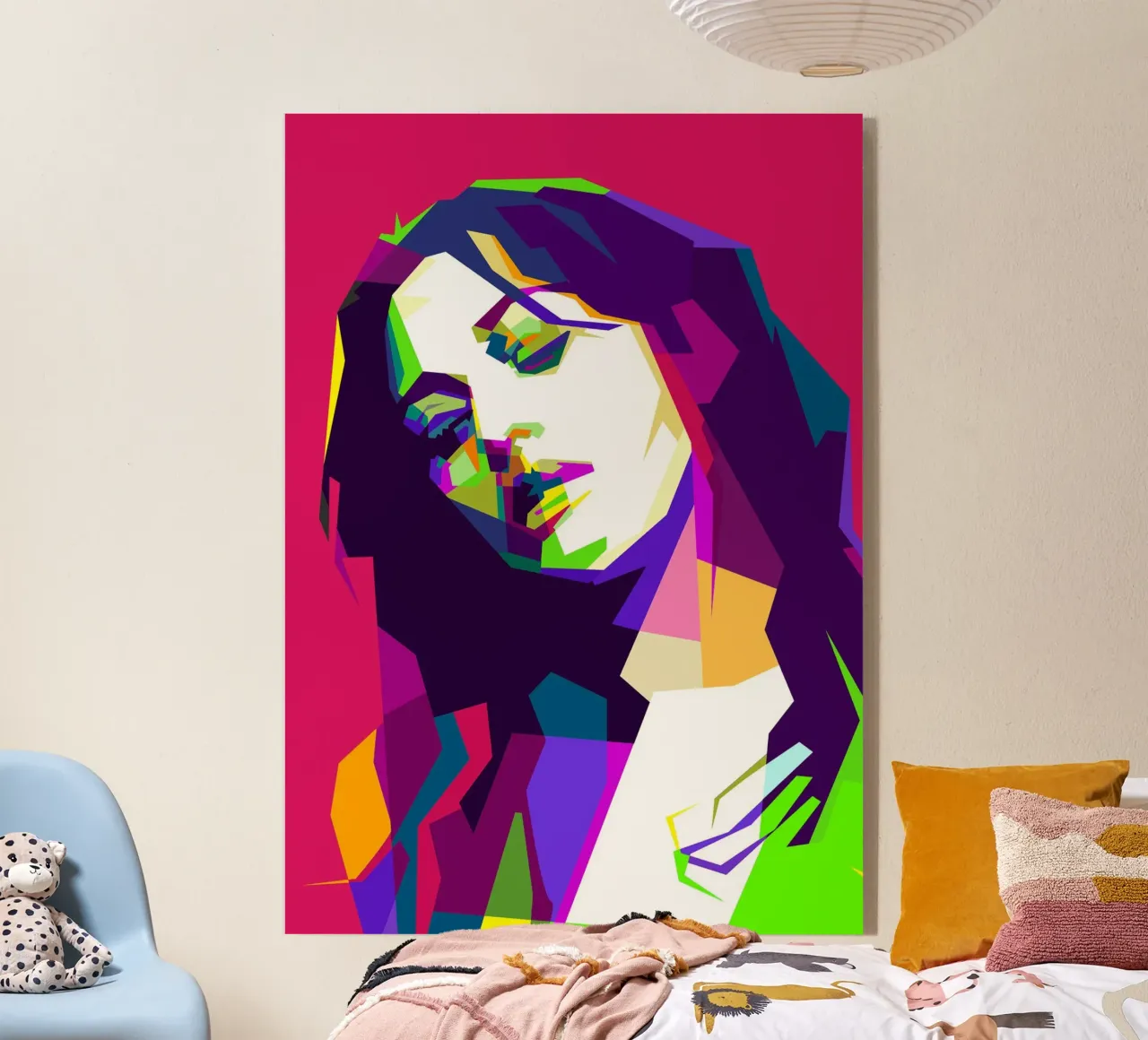 Monica Bellucci Schauspielerin Modelle Kunst WPAP Acryl-Glas von Artkreator