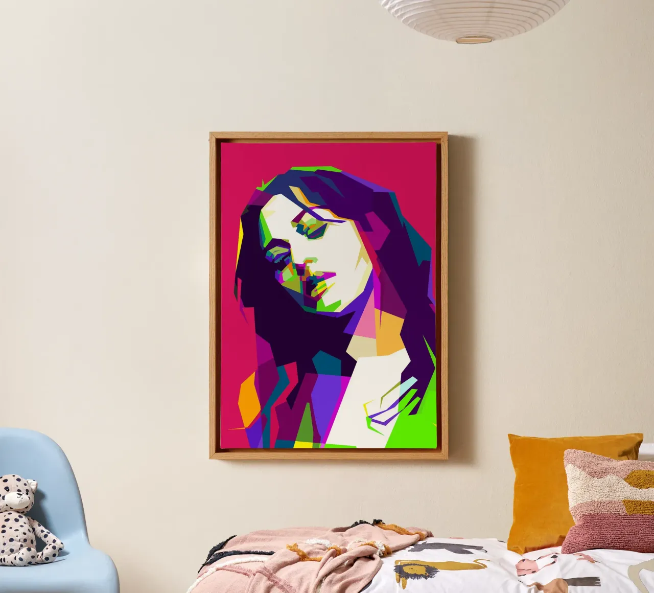 Monica Bellucci Actrice Modellen Kunst WPAP canvas met Baklijst van Artkreator