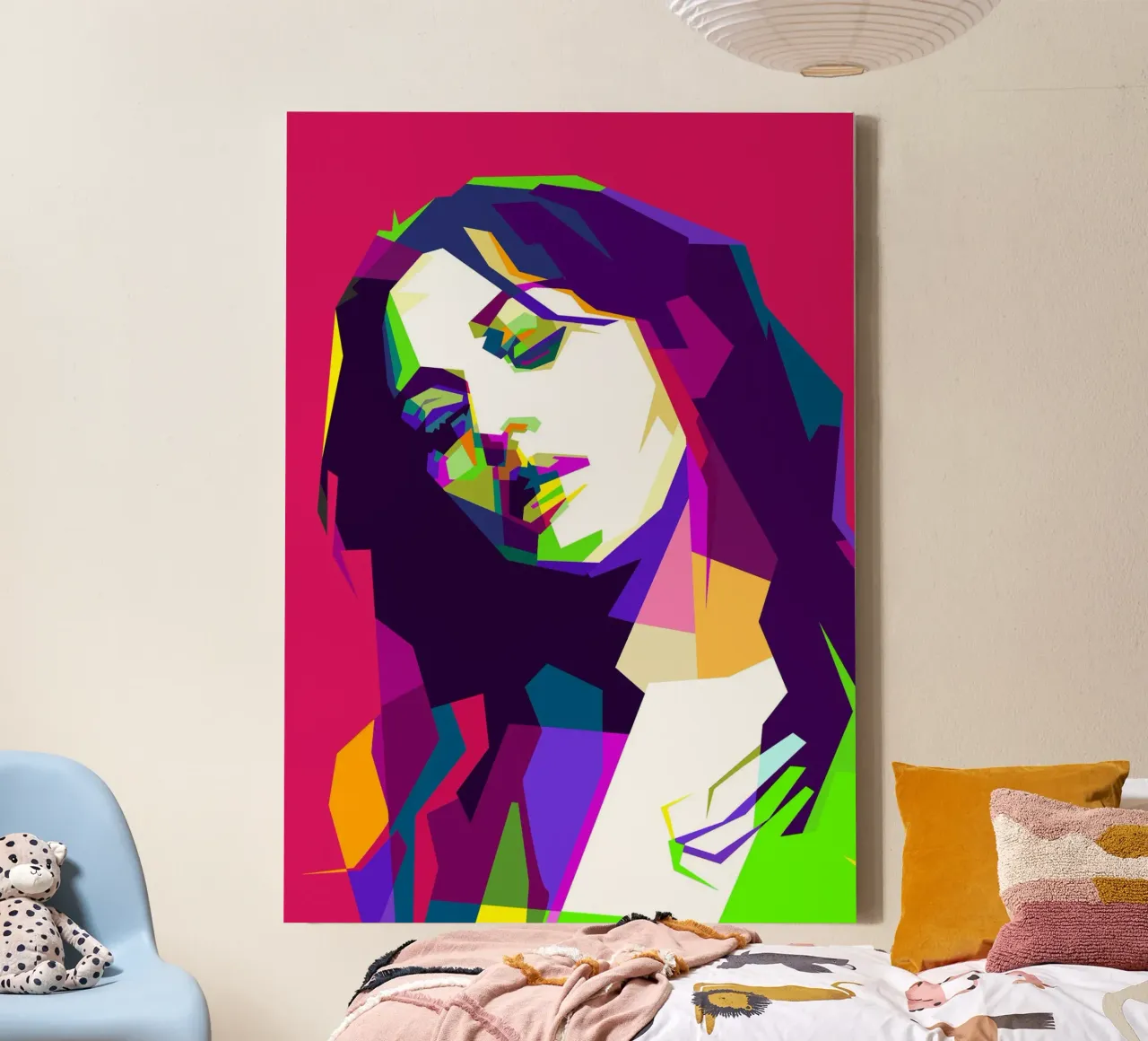 Monica Bellucci Actrice Modellen Kunst WPAP canvas met Baklijst van Artkreator