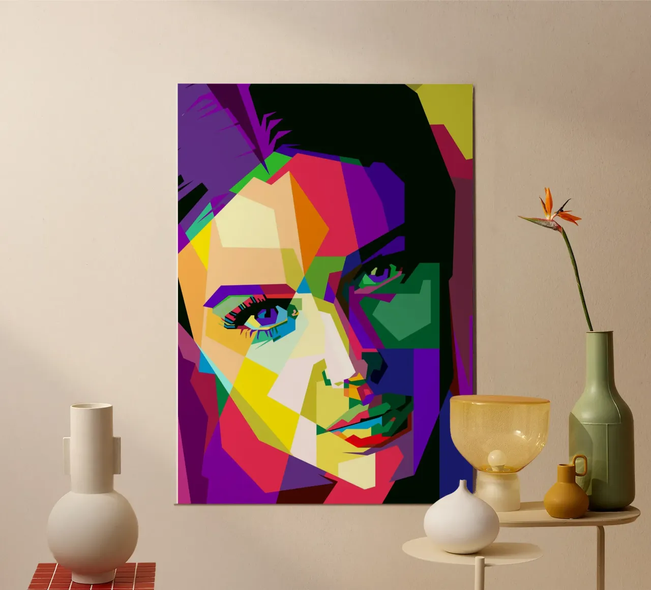 Monica Bellucci Actress Movie Art WPAP forex plate by Artkreator