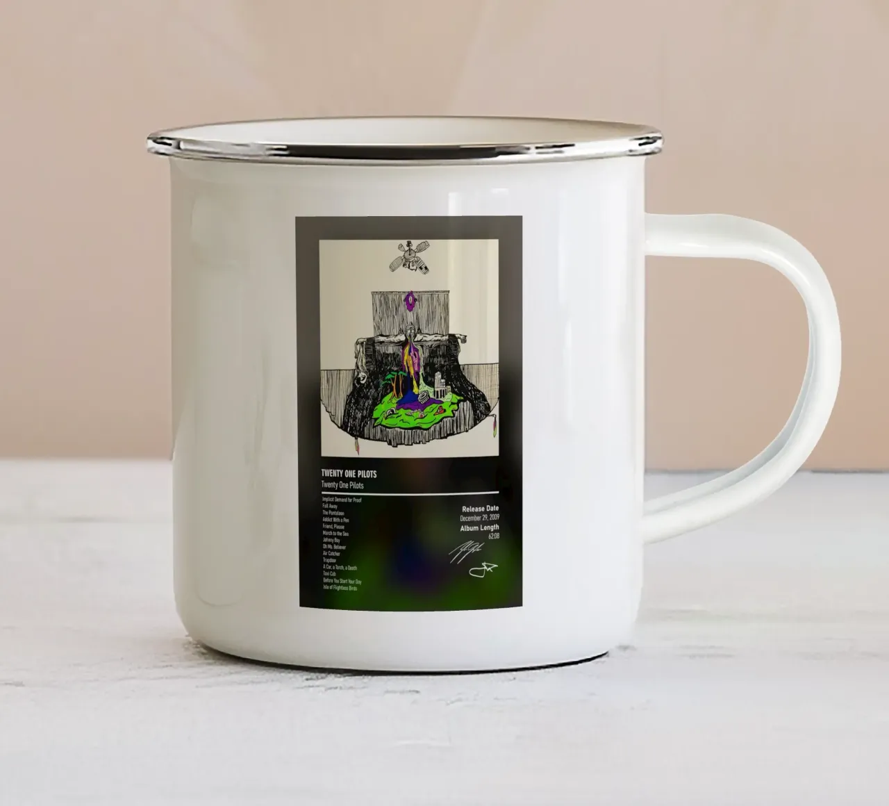 Twenty One Pilots (2009) by Twenty One Pilots tazza in smalto da DGUnder