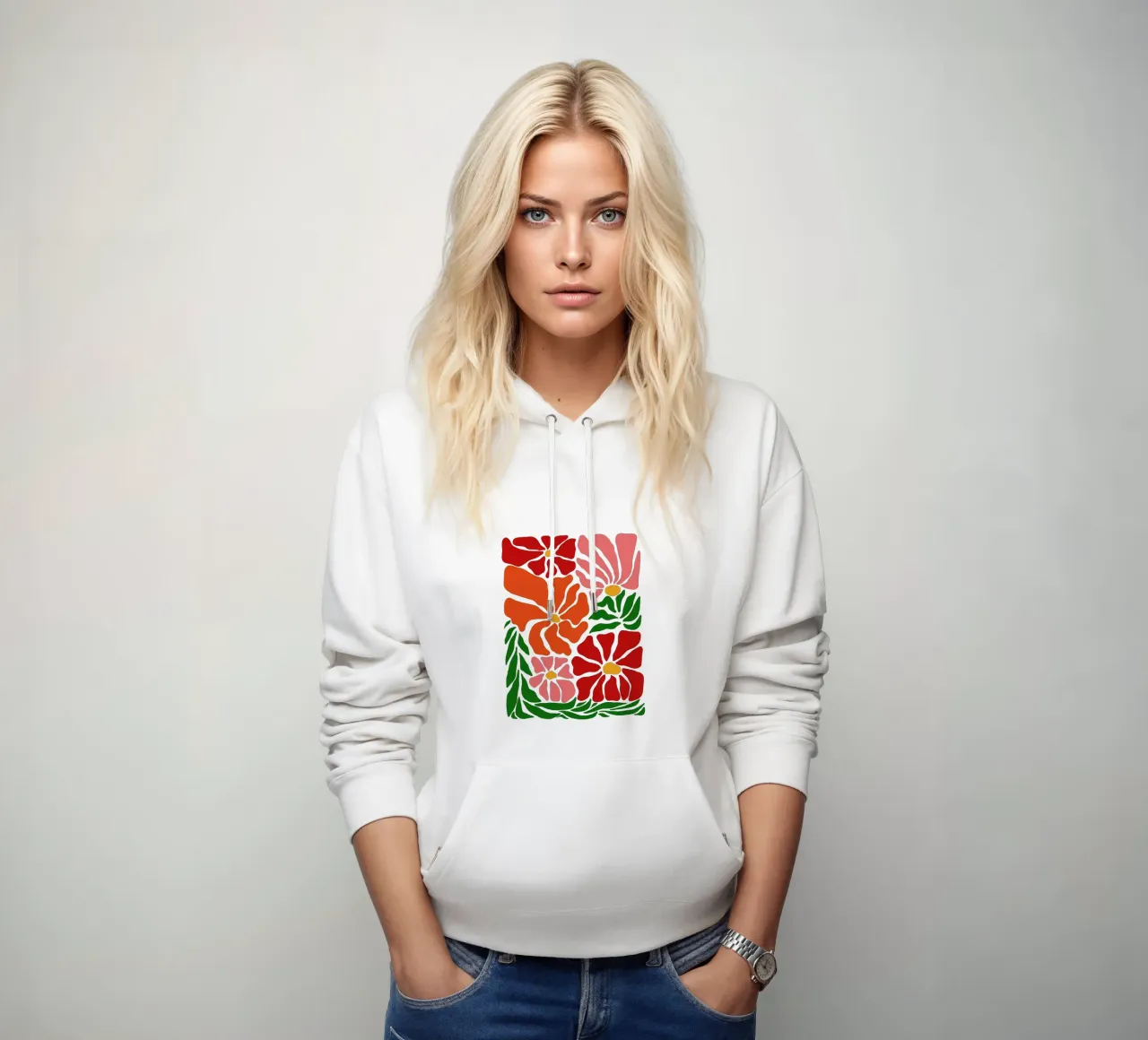 Bloom in june felpa con cappuccio da TijanaArtStudio88