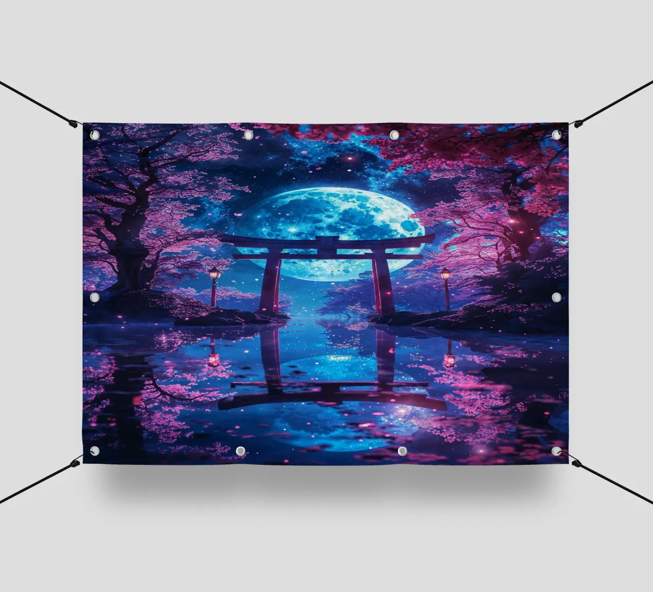 Enchanted Moonlit Torii telo in pvc da Pixaverse