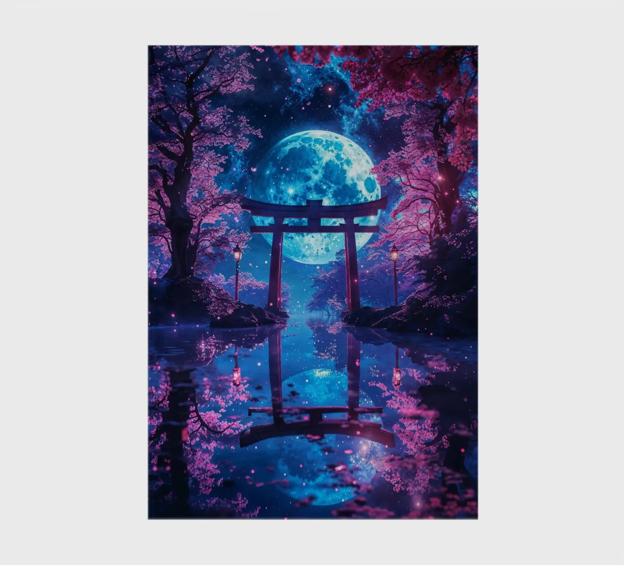 Enchanted Moonlit Torii notebook by Pixaverse