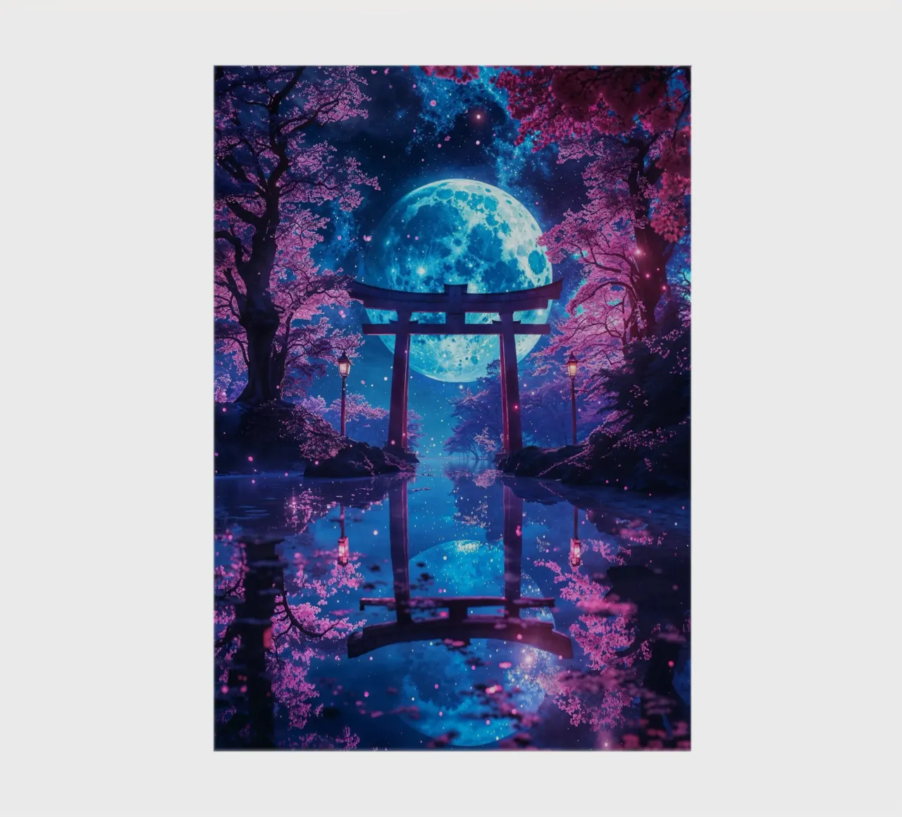 Enchanted Moonlit Torii notebook by Pixaverse