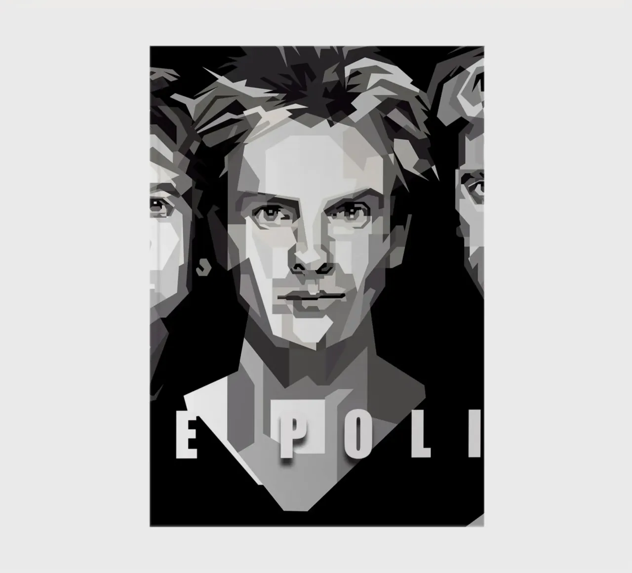 The Police Band Monochrome Illustration notebook by Artkreator