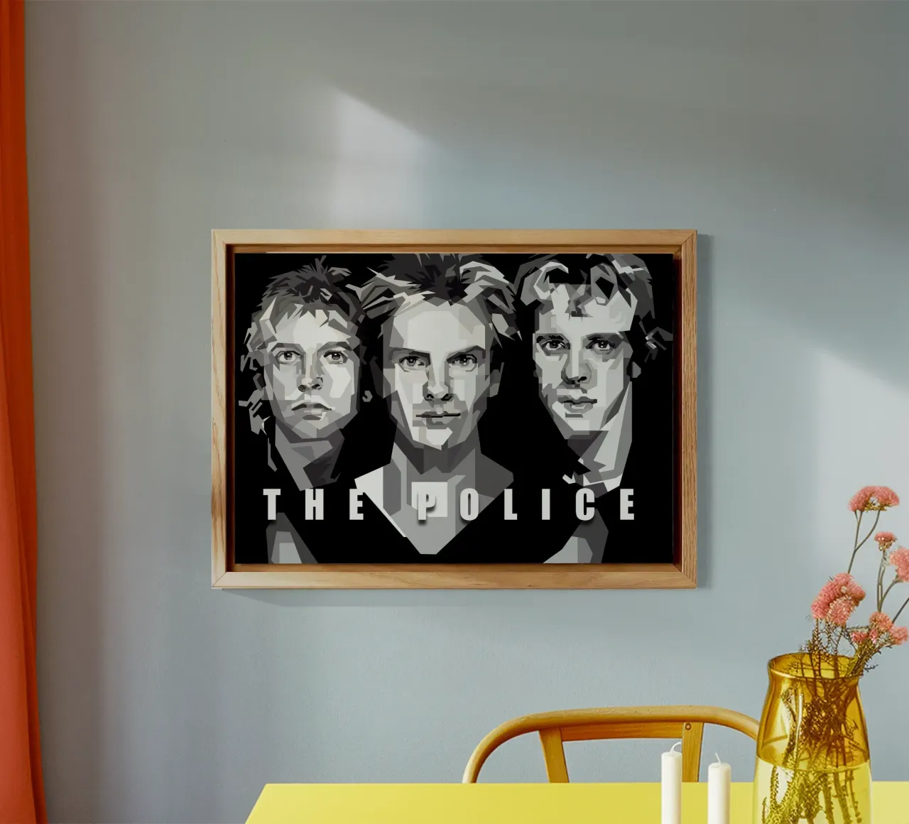 The Police Band Monochrome Illustration forex plate by Artkreator
