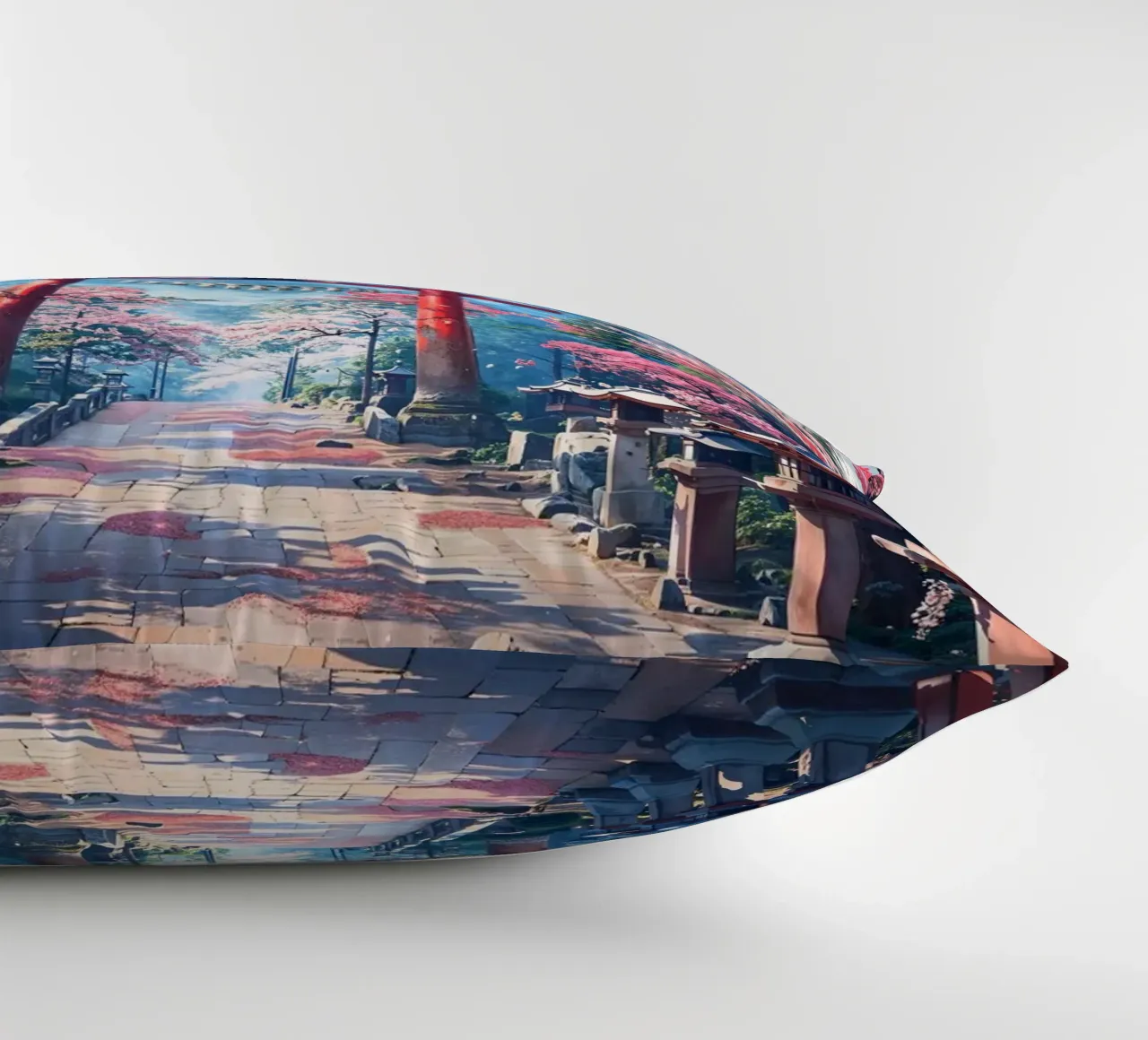 Sacred Sakura Path to Fuji cuscino da Pixaverse