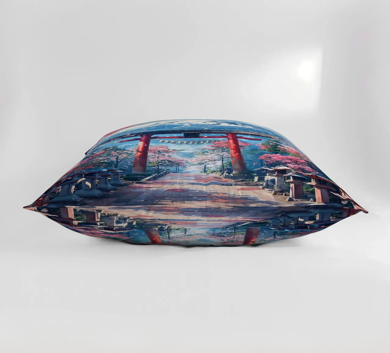 Sacred Sakura Path to Fuji cuscino da Pixaverse