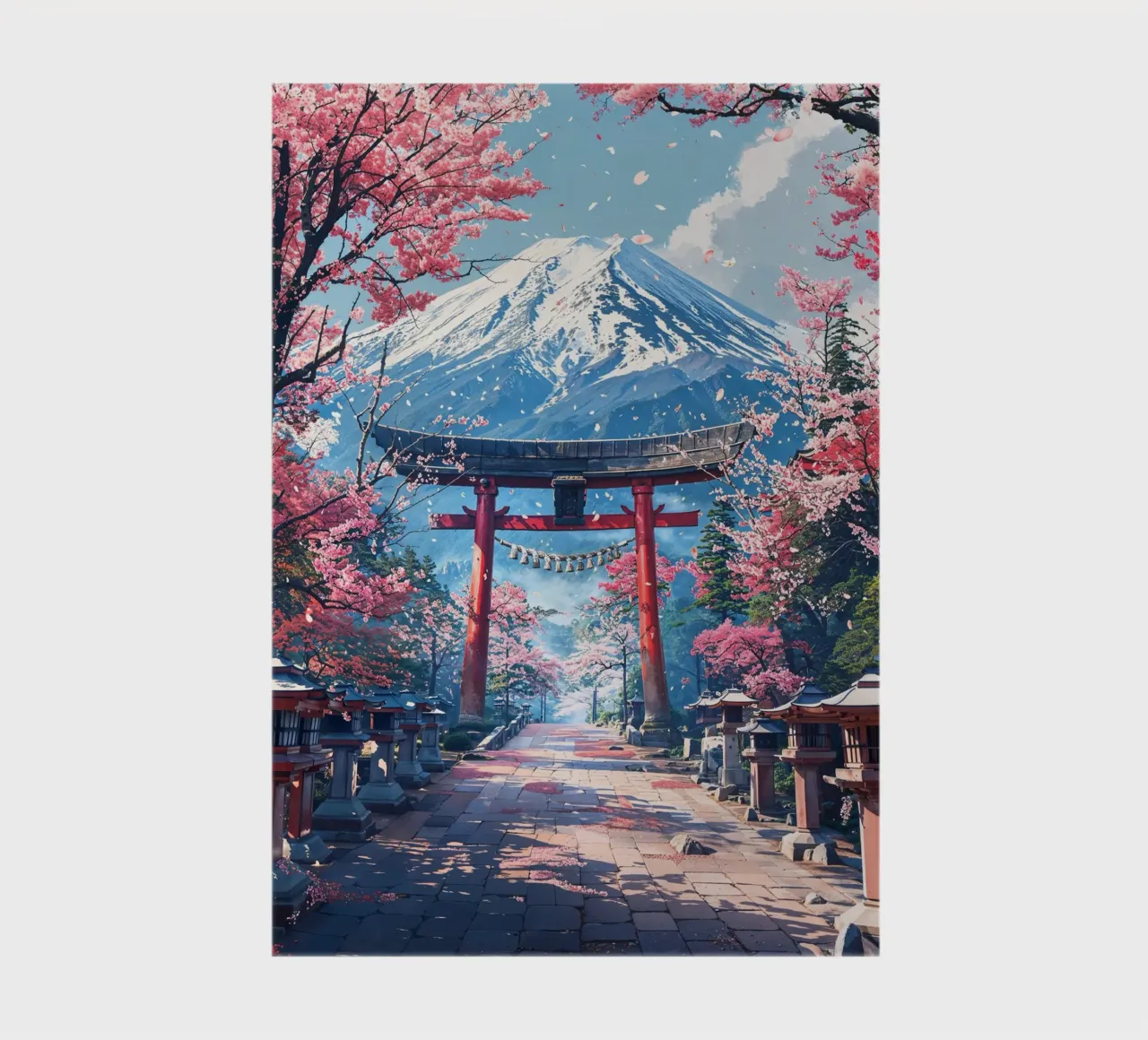 Sacred Sakura Path to Fuji diario da Pixaverse