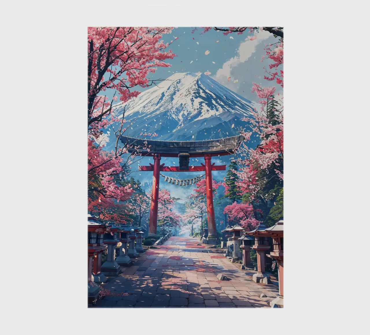 Sacred Sakura Path to Fuji diario da Pixaverse