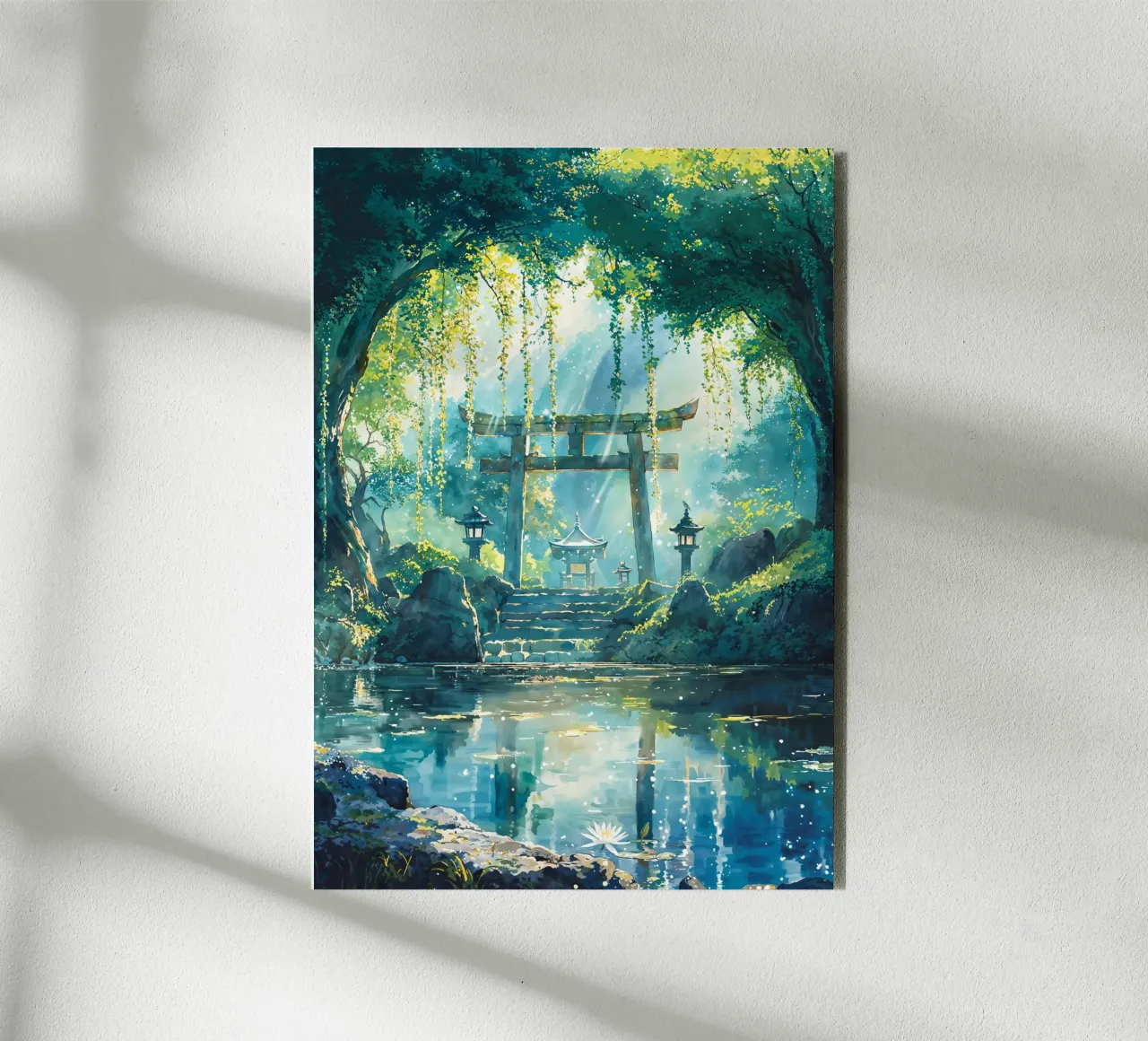 Forest Kami Shrine alluminio dibond da Pixaverse