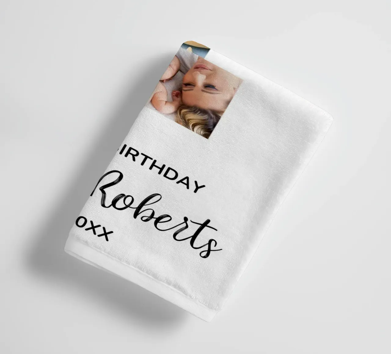 1st Birthday Number 1 Photo Collage Custom Picture Poster Handtuch von Custom4U