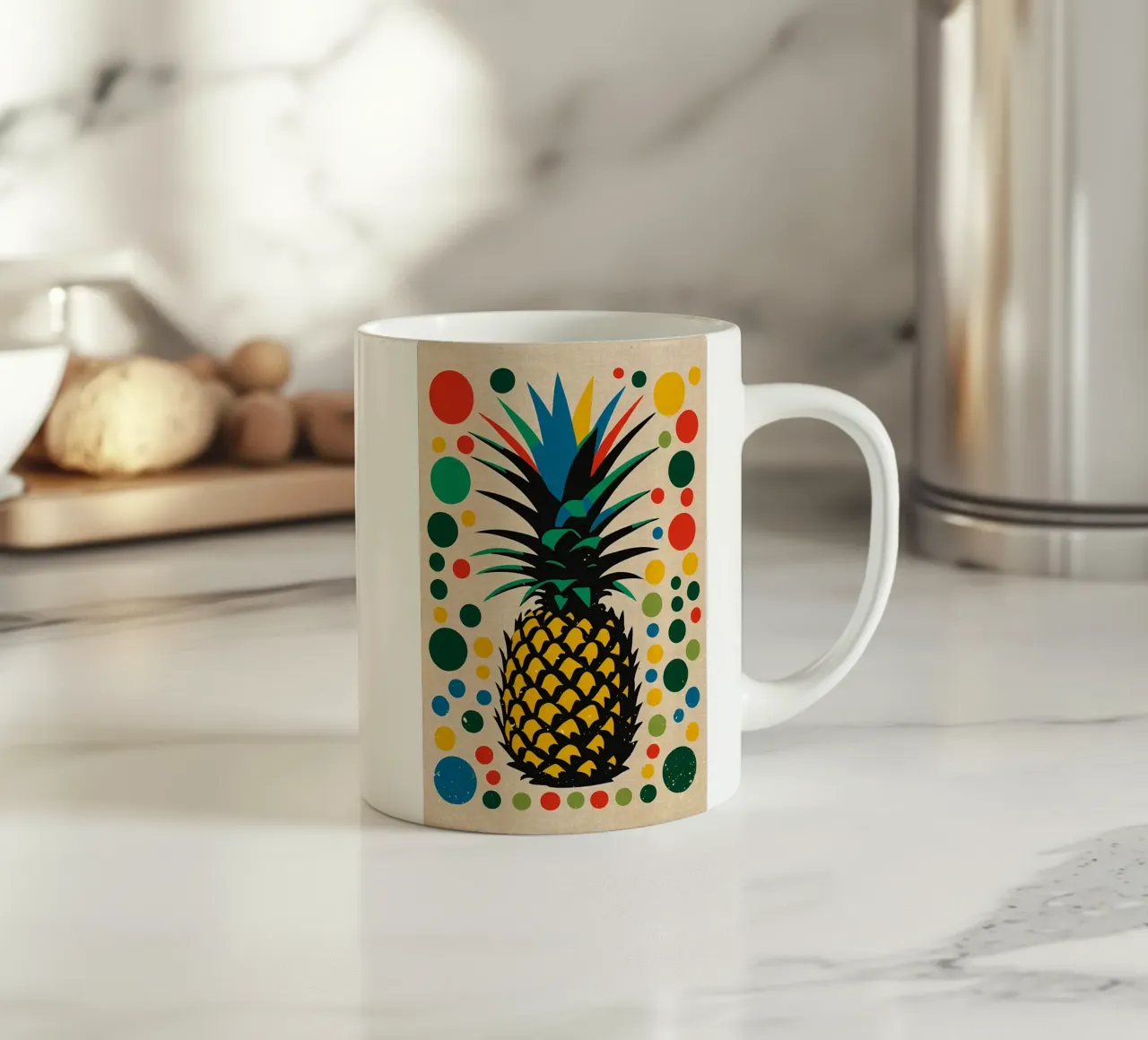 Ananas colorato tazza in ceramica da Providence Mbabazi Studio