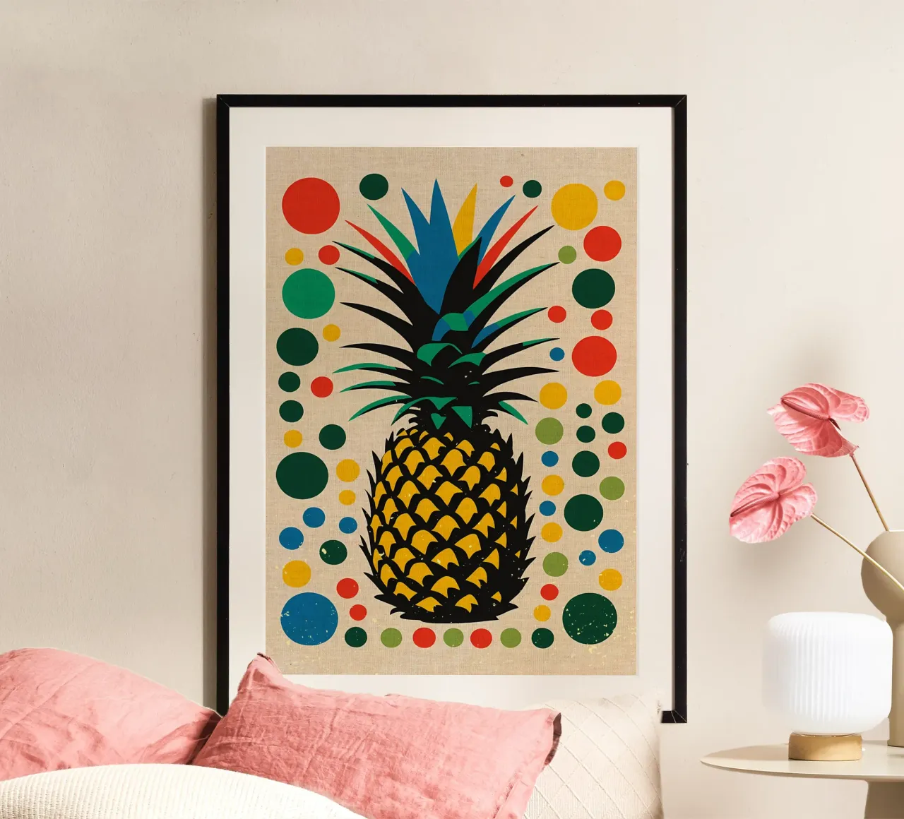 Ananas colorato carta hahnemühle da Providence Mbabazi Studio
